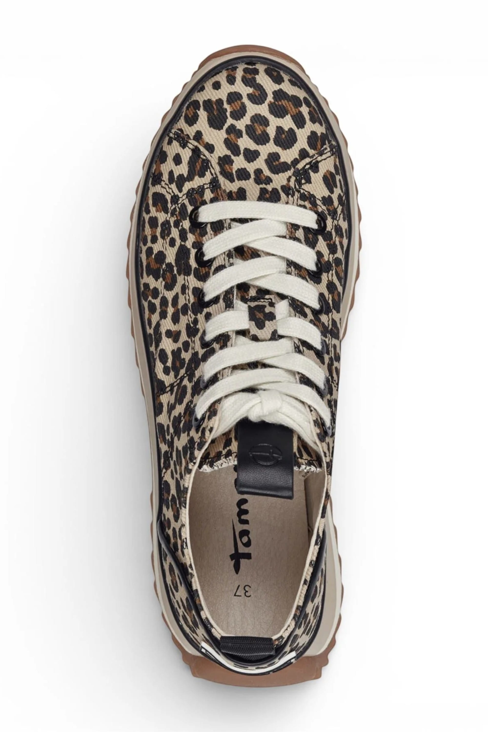 Brown Tamaris Brown Tamaris Womens Leopard Platform Sneakers, Image 6 of 7