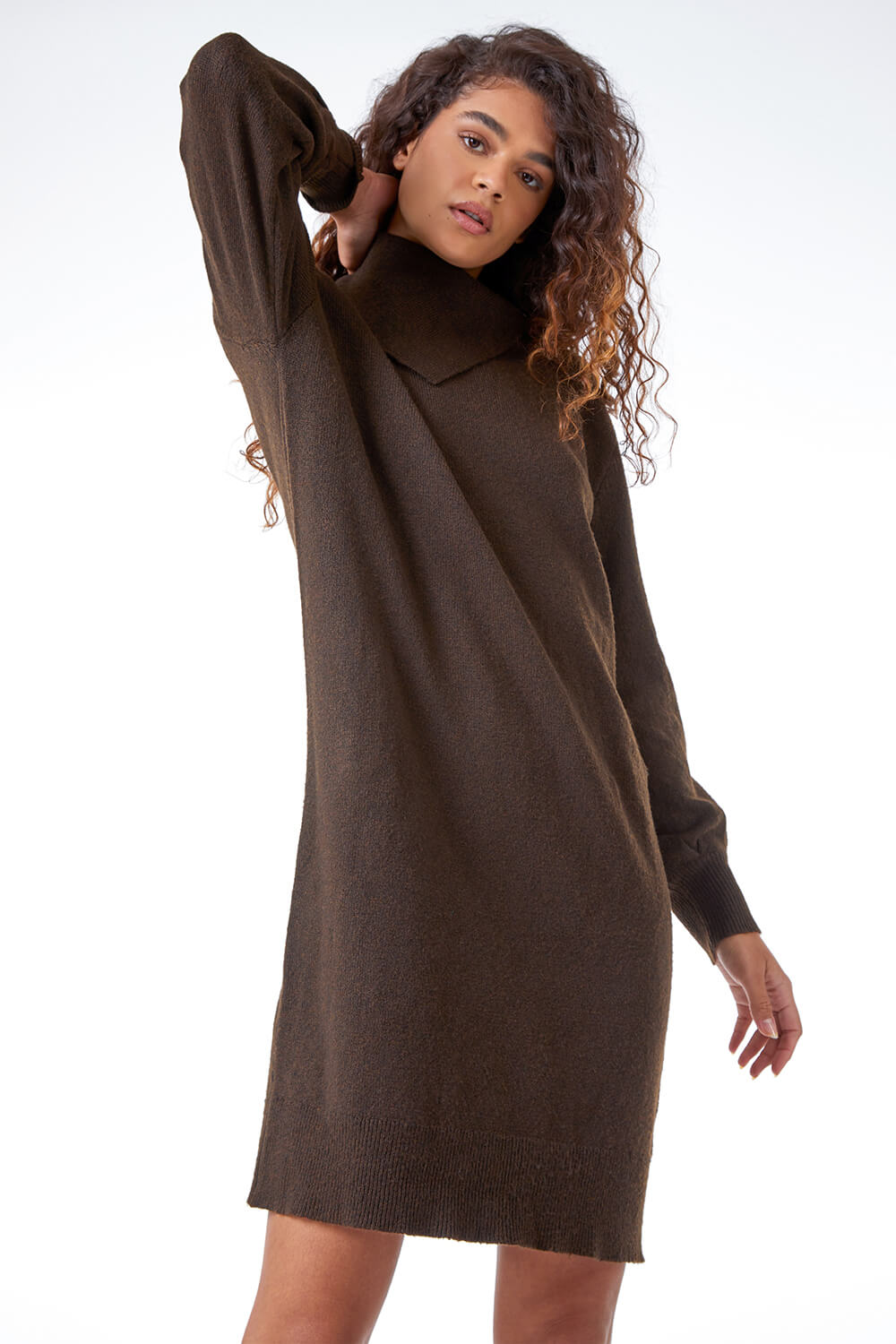 Roll Neck Knitted Dress - Ladies Roman Originals Women | eBay UK
