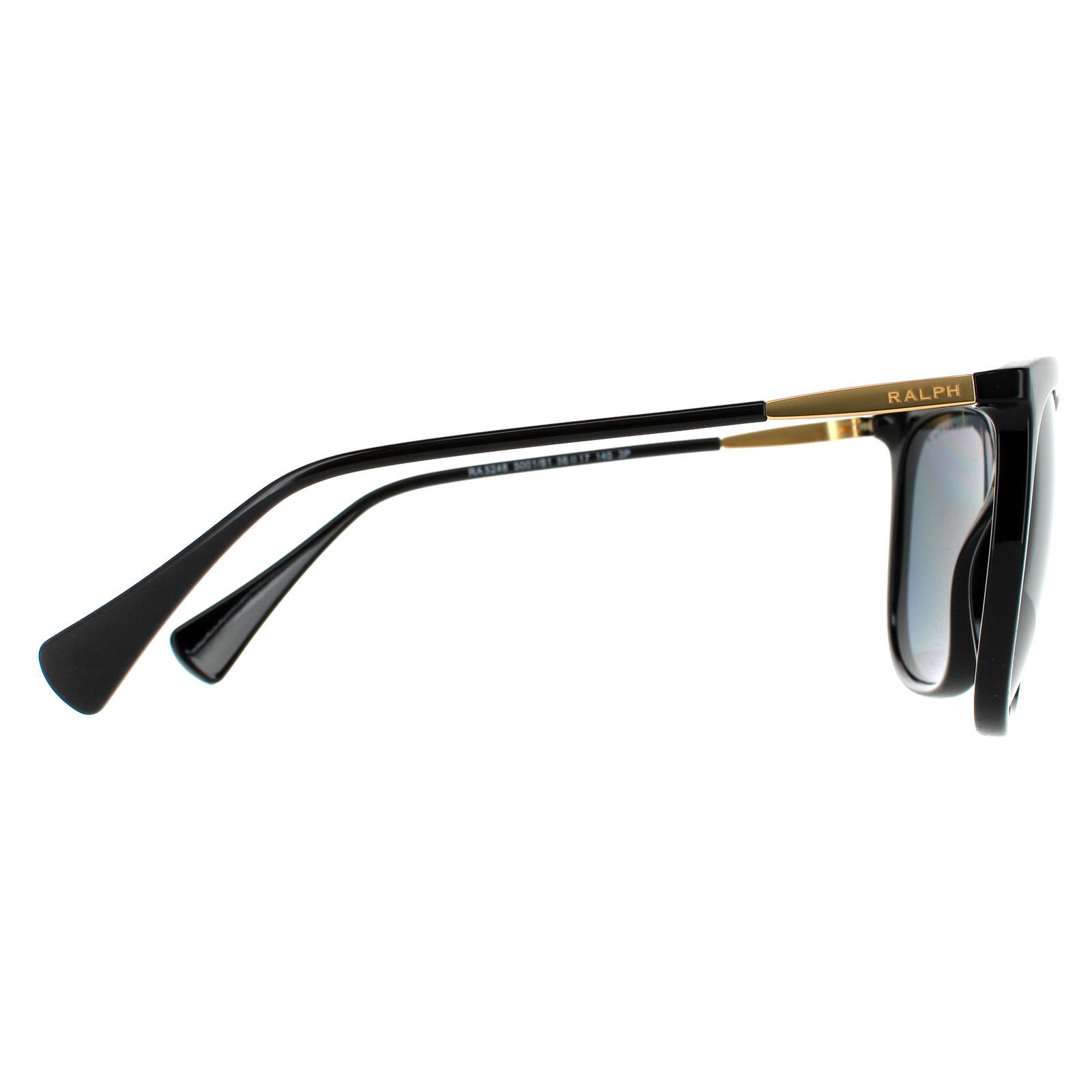 Black Butterfly Shiny Black Dark Grey Polarized RA5248 Sunglasses, Image 4 of 6