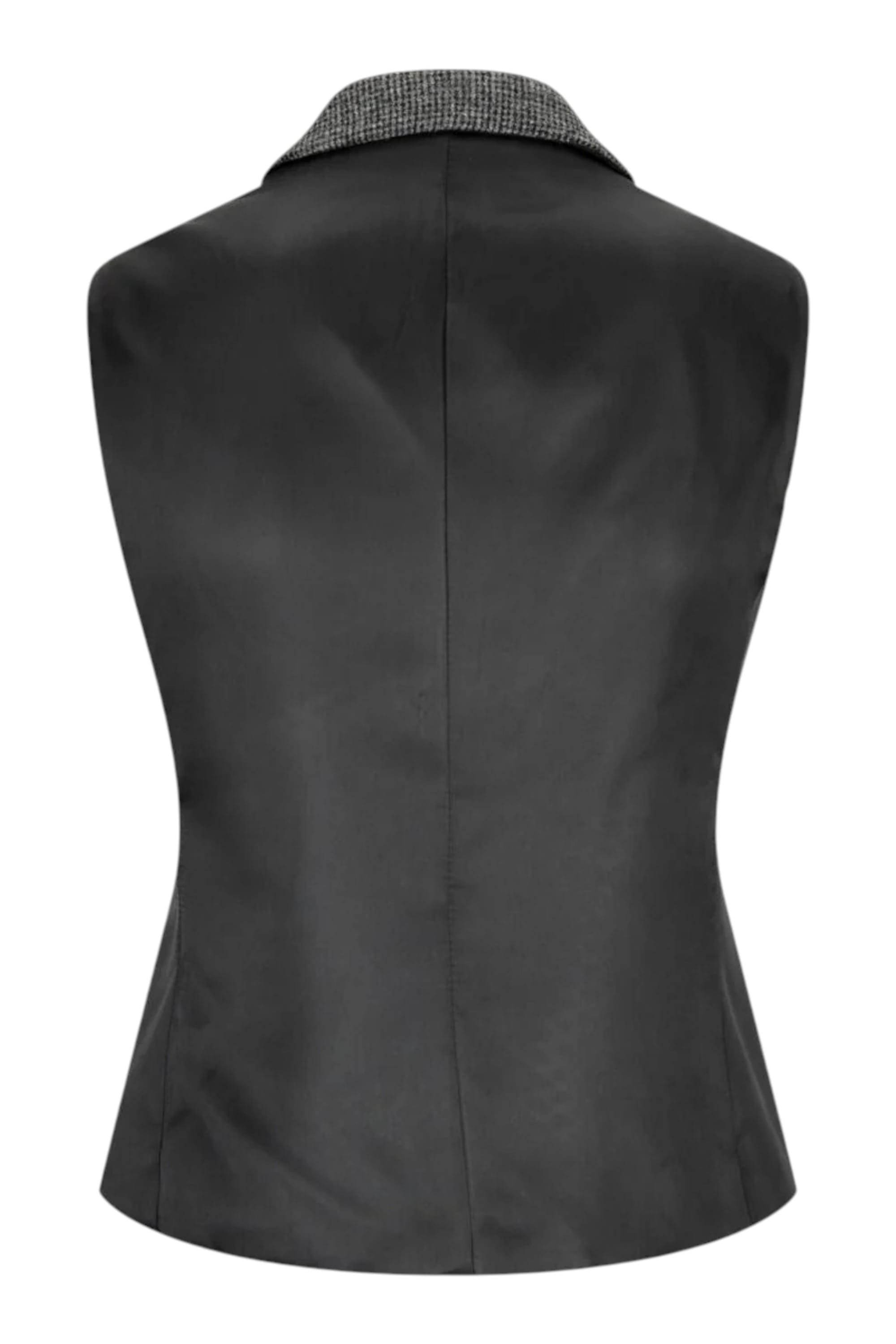 Grey Infinity Leather Grey Tweed 1920s Herringbone Grey Waistcoat, Image 5 of 5
