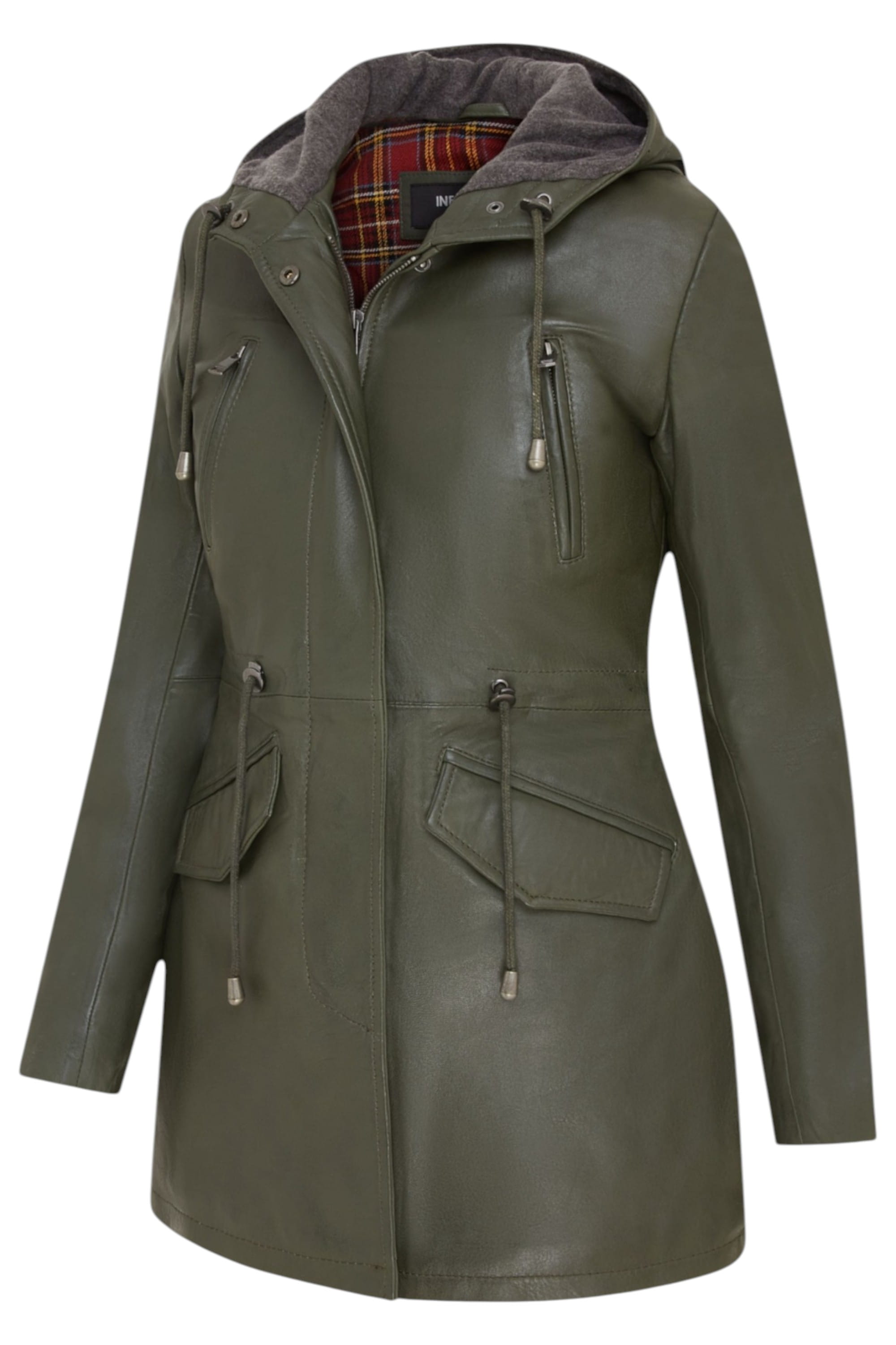 Green Hooded Parka Jacket-Oakengates, Image 2 of 5