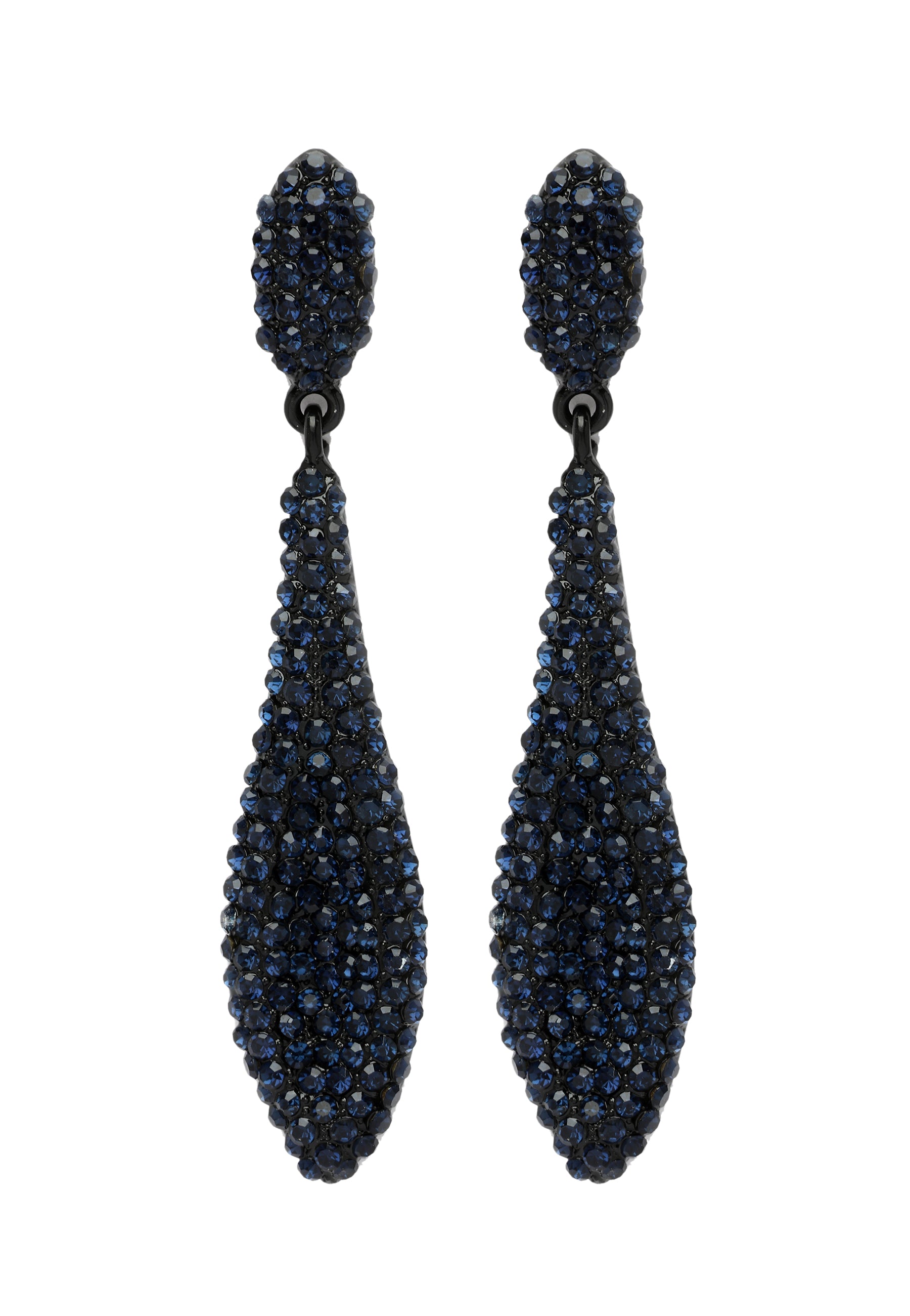 Navy Blue AVANT-GARDE PARIS Navy Blue Diva Collection Drop Earrings, Image 1 of 5