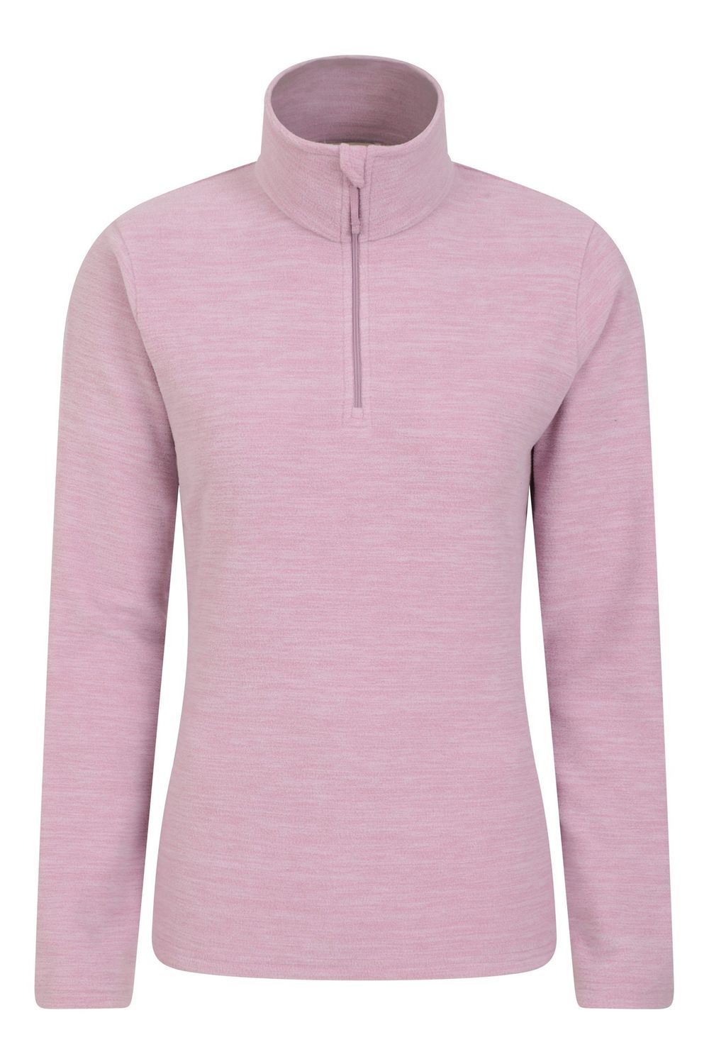 Light Pink Snowdon Melange Fleece Top, Image 2 of 4