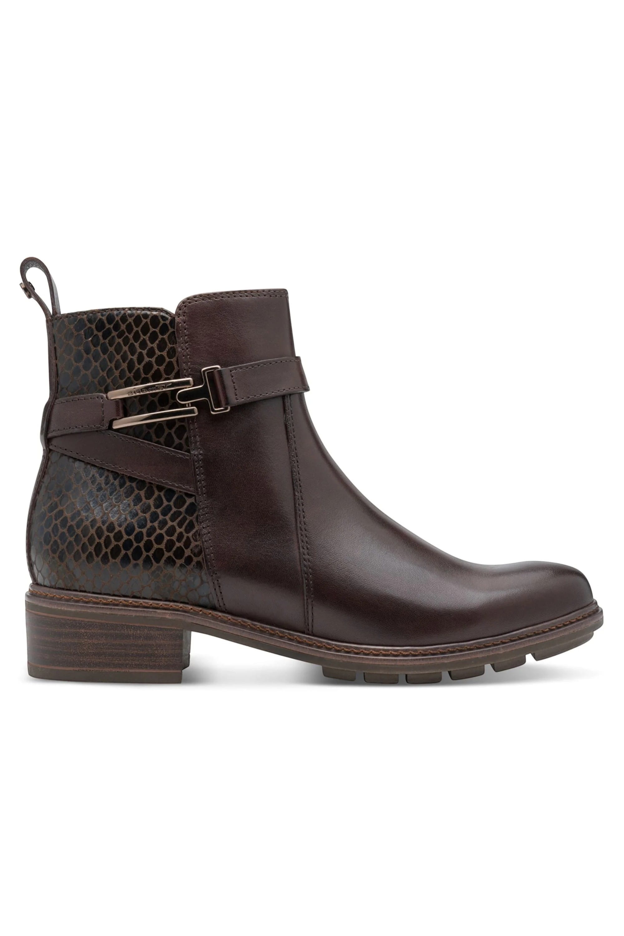 Brown Tamaris Brown Tamaris Womens Mocca Brown Buckle Boots!, Image 1 of 8