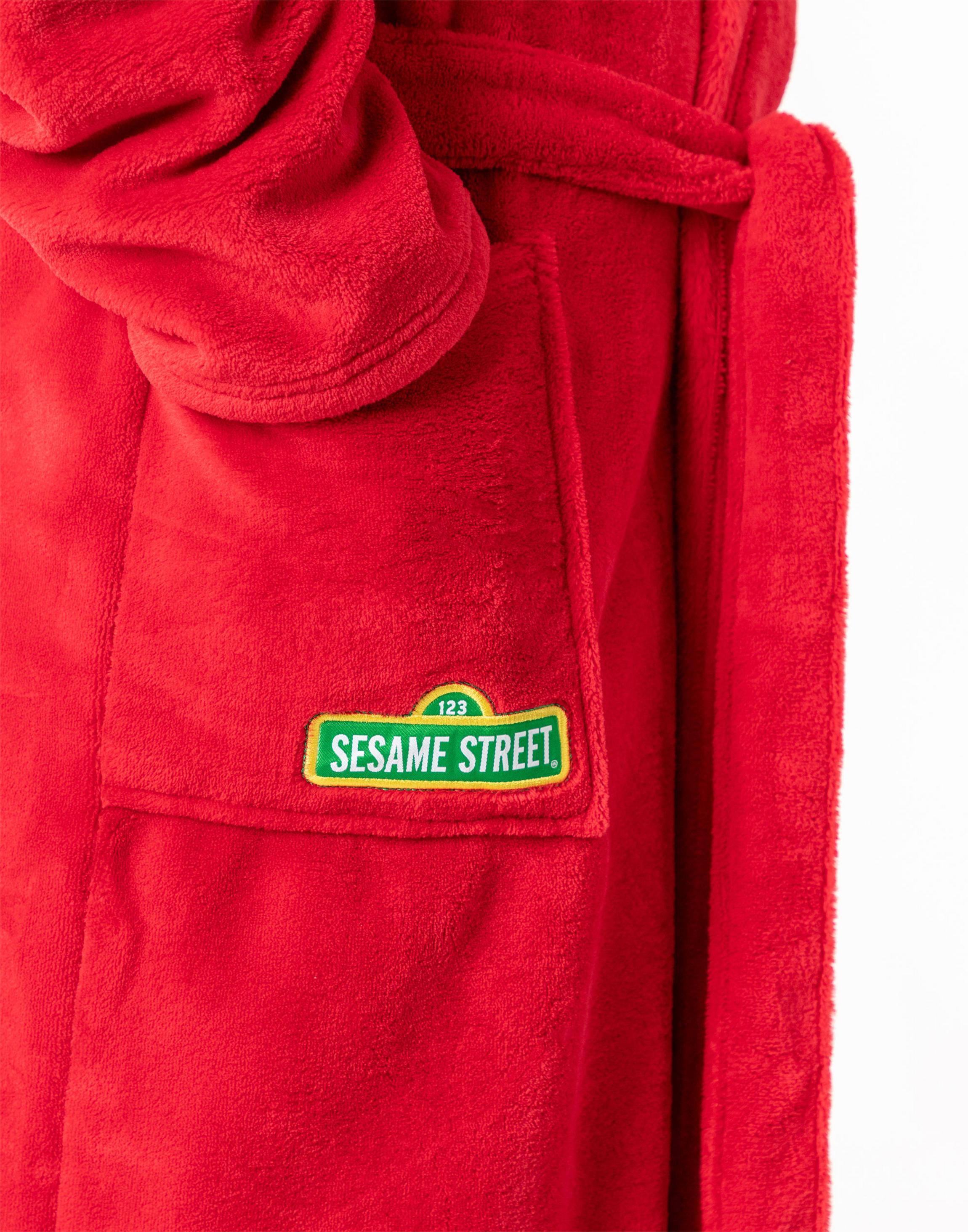 Red Sesame Street Elmo Small Hooded Bathrobe, Image 5 of 6
