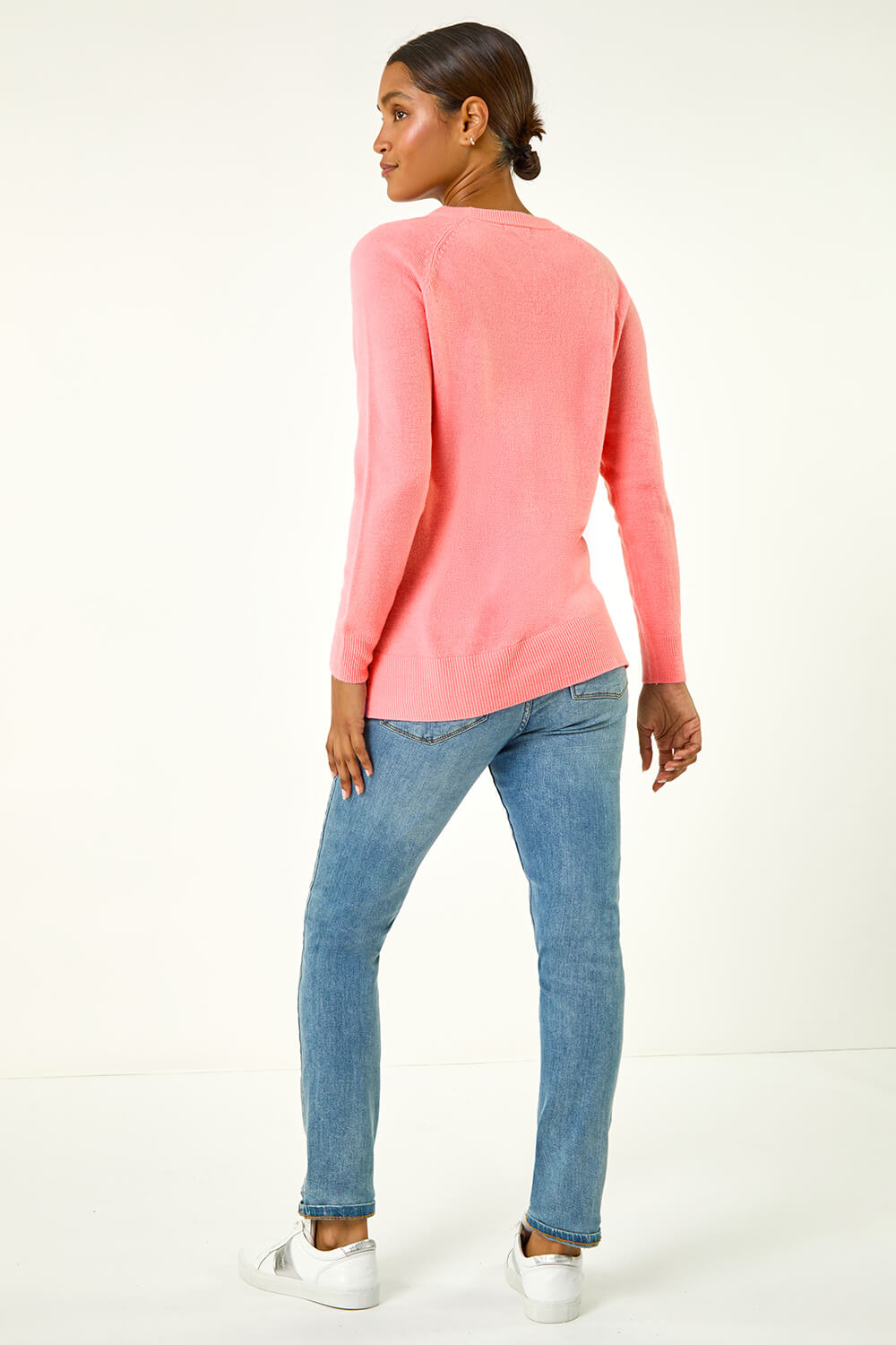 Rose Soft Crew Neck Jumper, Image 4 of 6