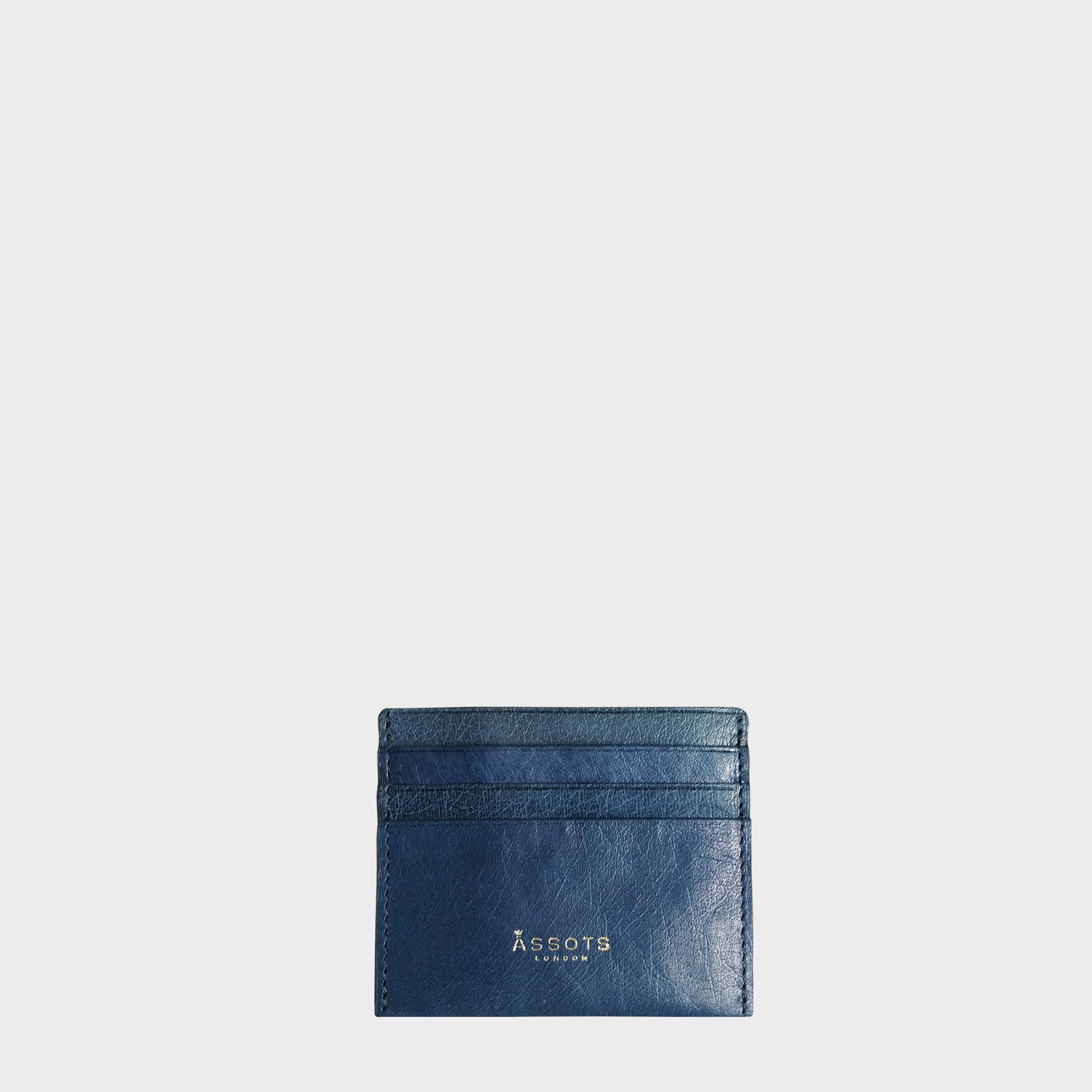 Blue 'FANN' RFID Real Leather Credit Card Holder, Image 1 of 1