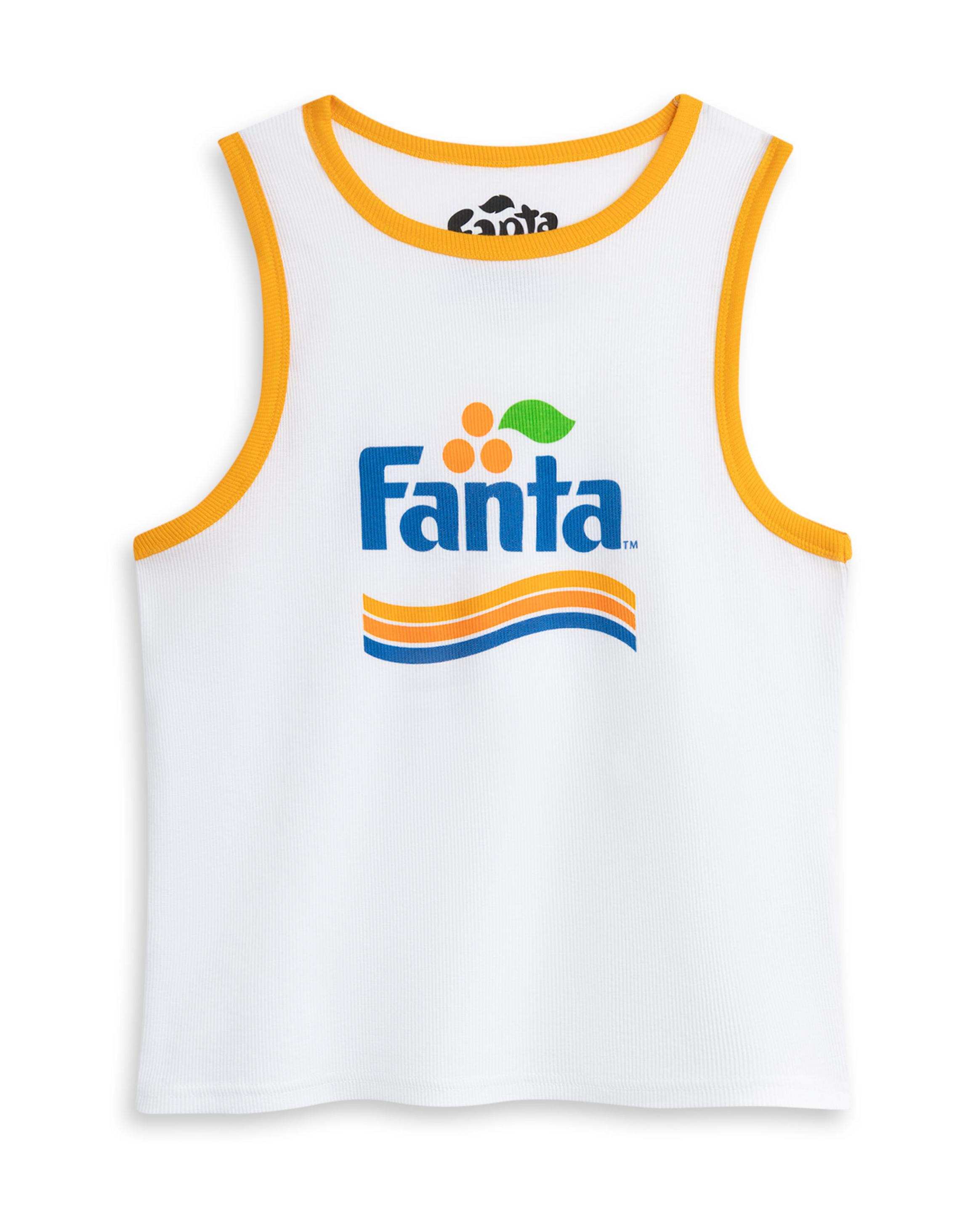 Orange Coca Cola Fanta Vest and Shorts Pyjama Set, Image 3 of 6