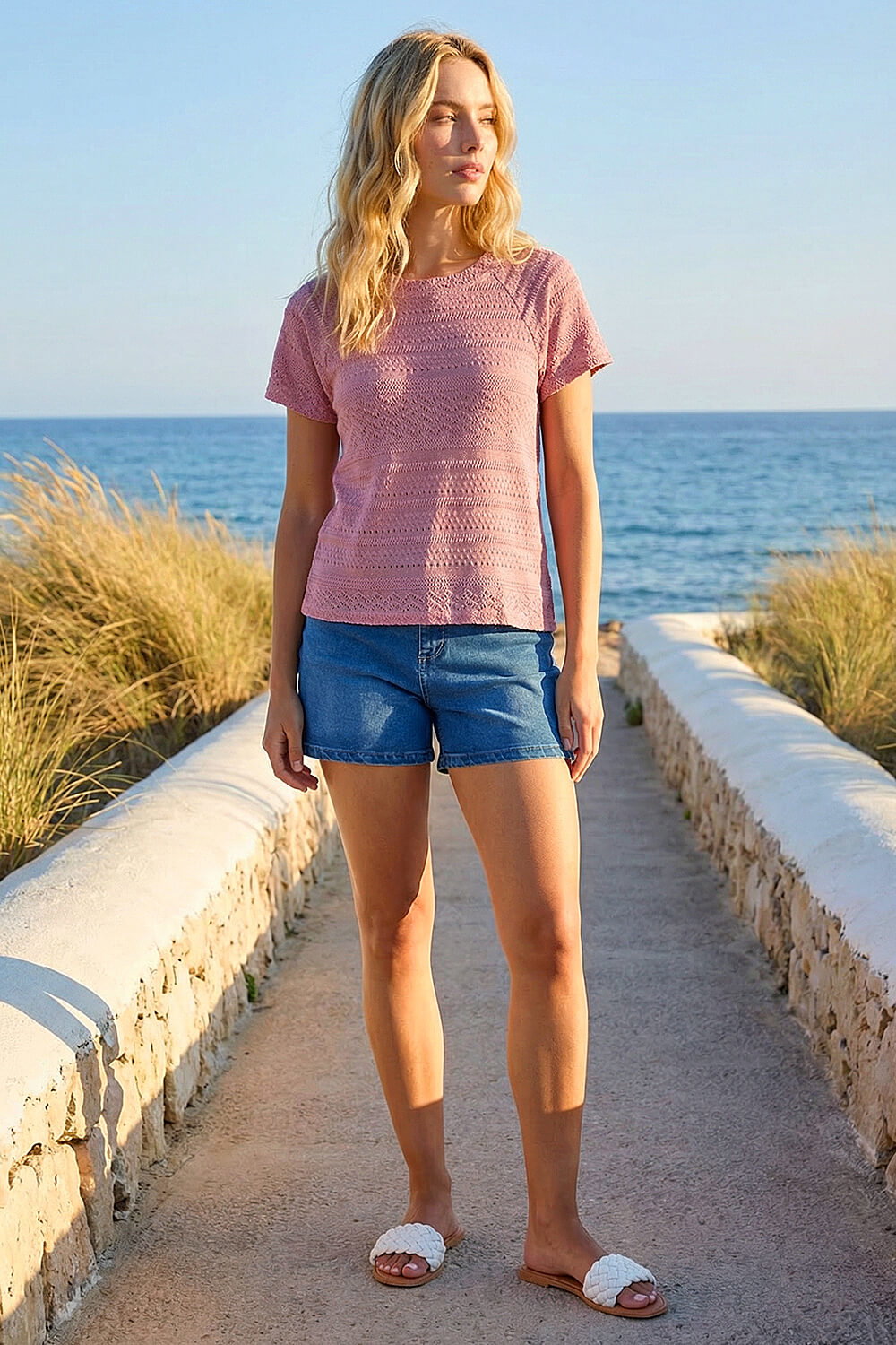 Rose Crochet Knit Top, Image 3 of 4