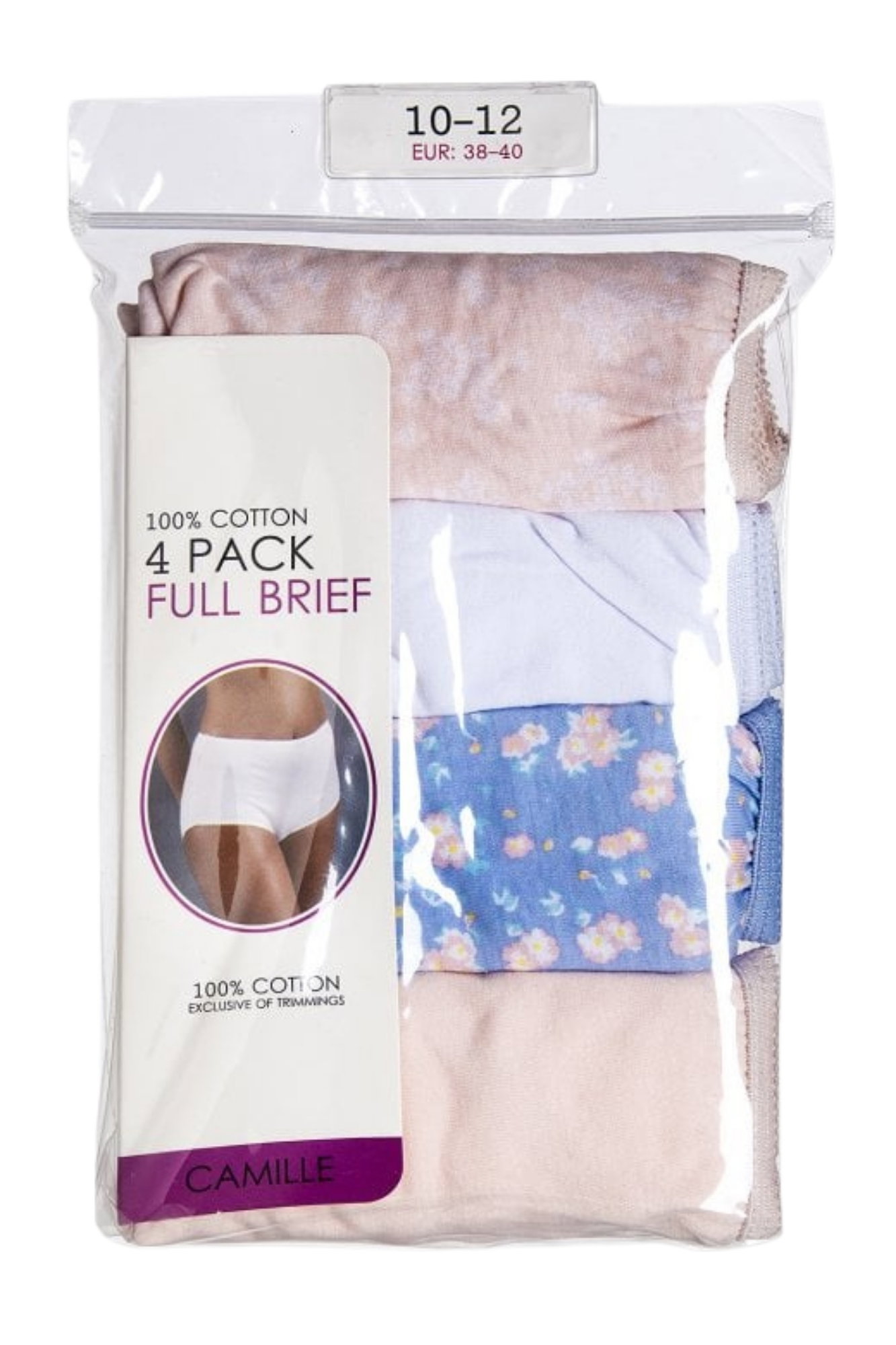 Multi 4 Pack Mixed Print Cotton Maxi Briefs, Image 5 of 5