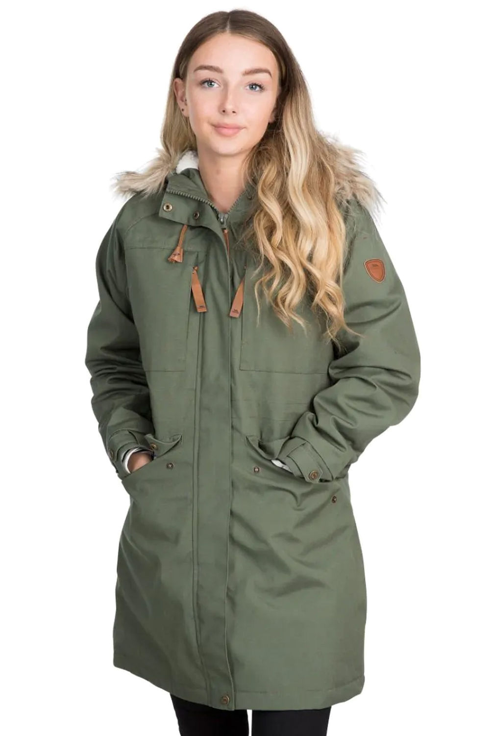 Green Trespass Green Faithful Waterproof Jacket, Image 4 of 5