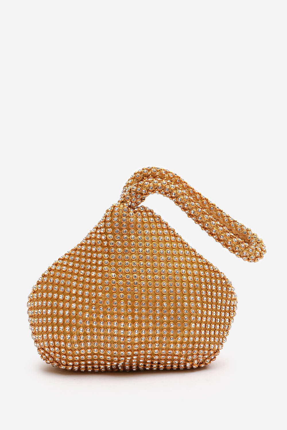 Rose Gold Nicki Diamante Mini Chainmail Pouch Bag, Image 1 of 3