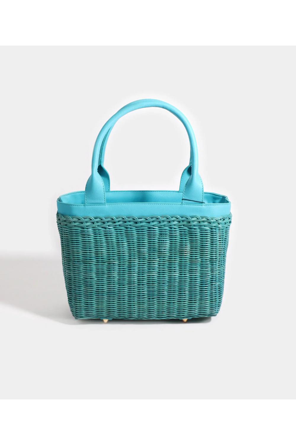 Turqouise Pia Rossini Turqouise Juno - Artisan Tote Bag - Pale Turquoise, Image 1 of 2