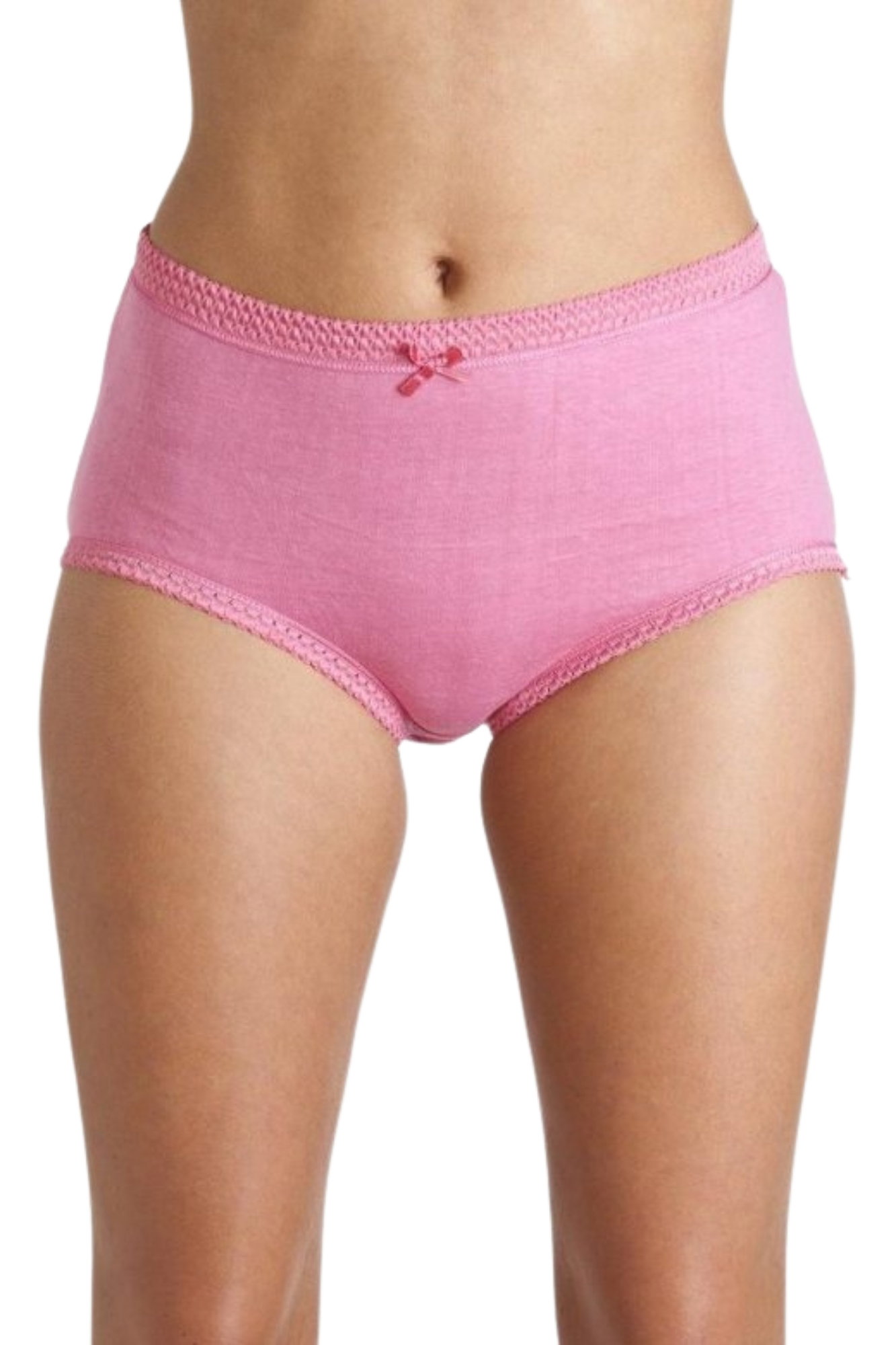 Pink Camille Lingerie Pink 3 Pack High Waisted Briefs, Image 3 of 5