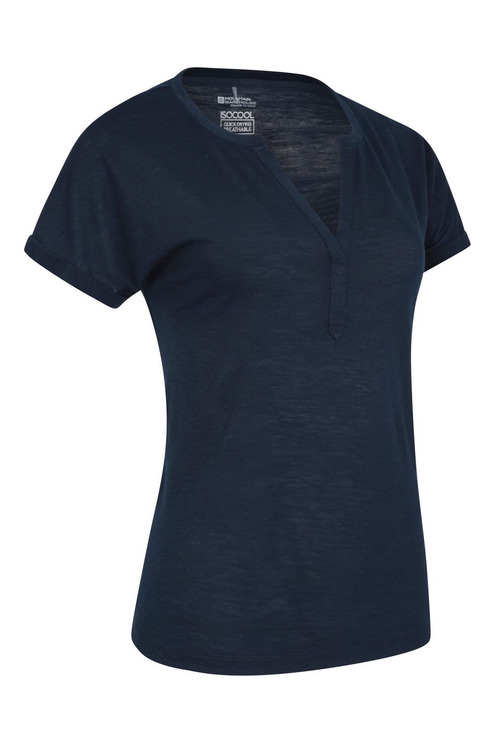 Navy Skye Slub Quick Dry TShirt, Image 3 of 3