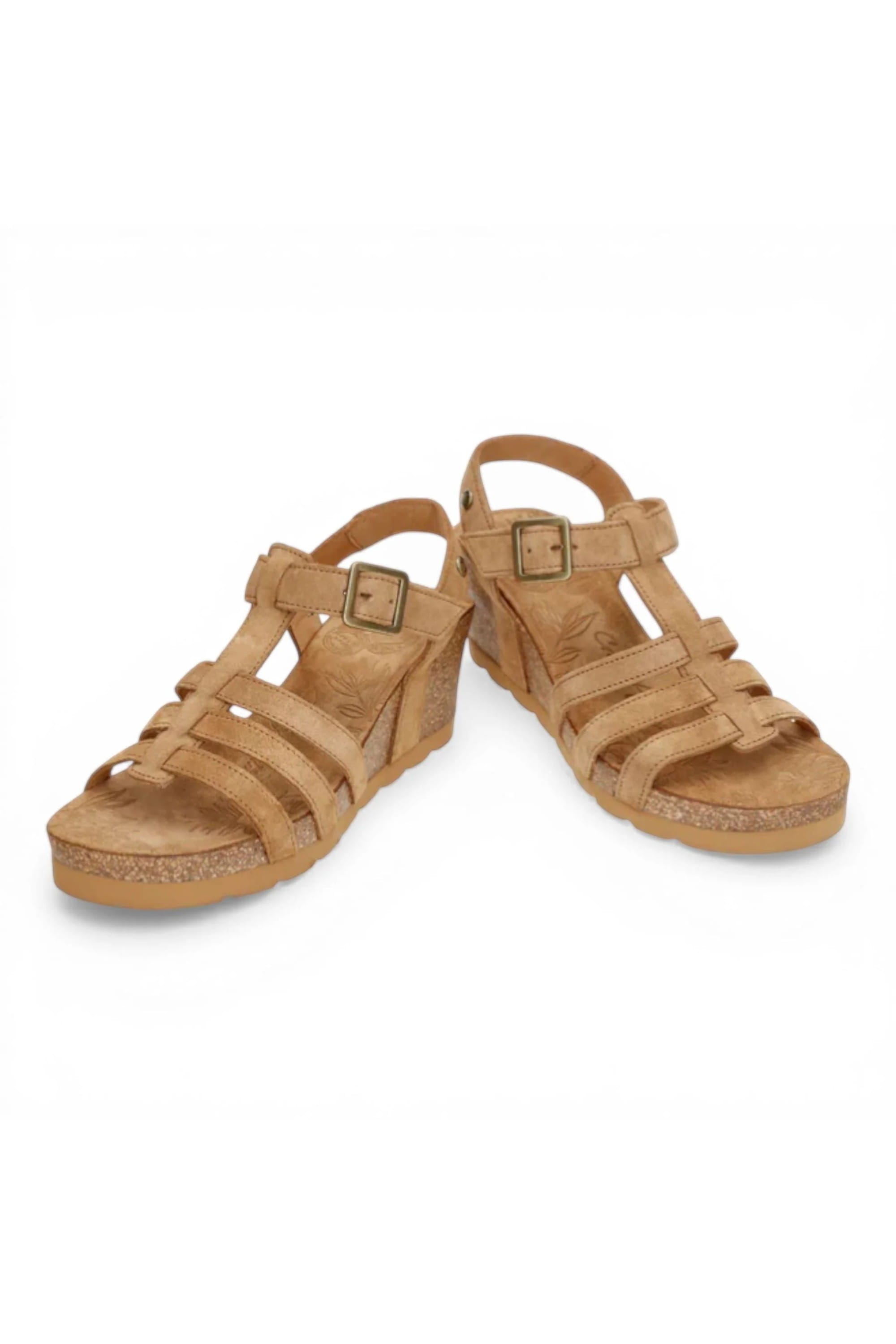 Brown Womens Suede Wedge Heel Sandals-Vero B1, Image 5 of 8