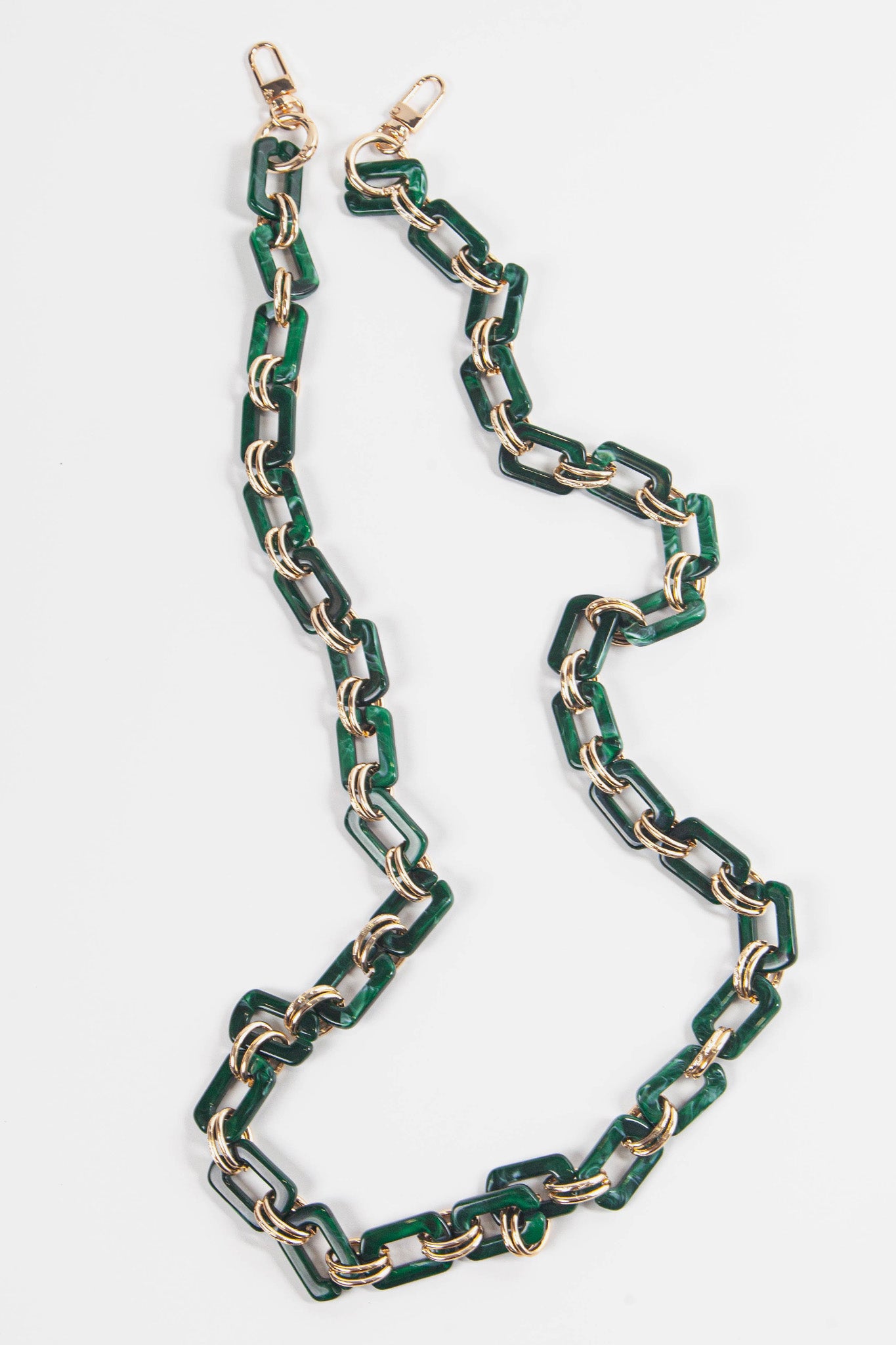 Green Sarta Green Square Link Acrylic Bag Strap, Image 3 of 3