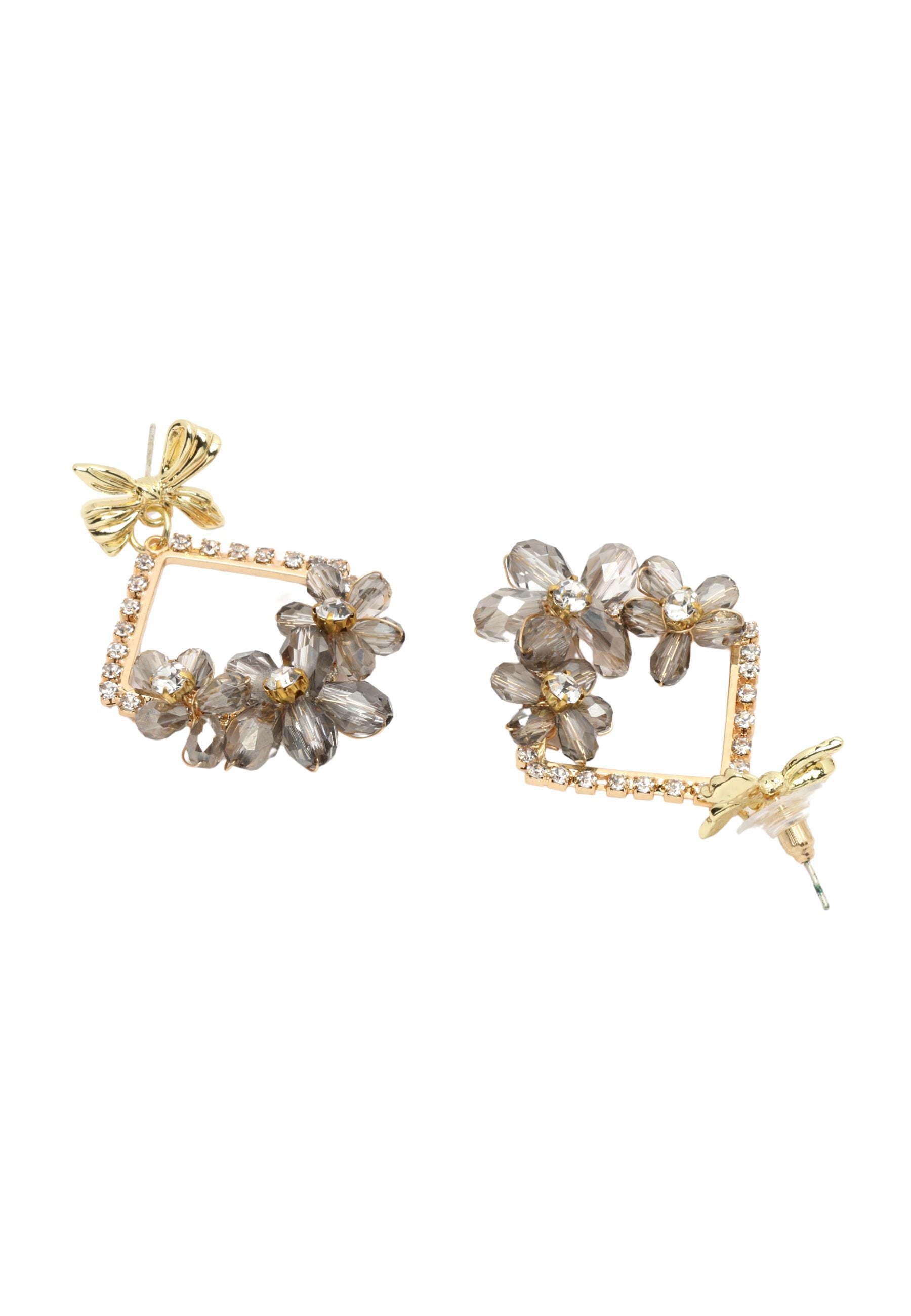 Gold Drop Earrings, Image 3 of 5