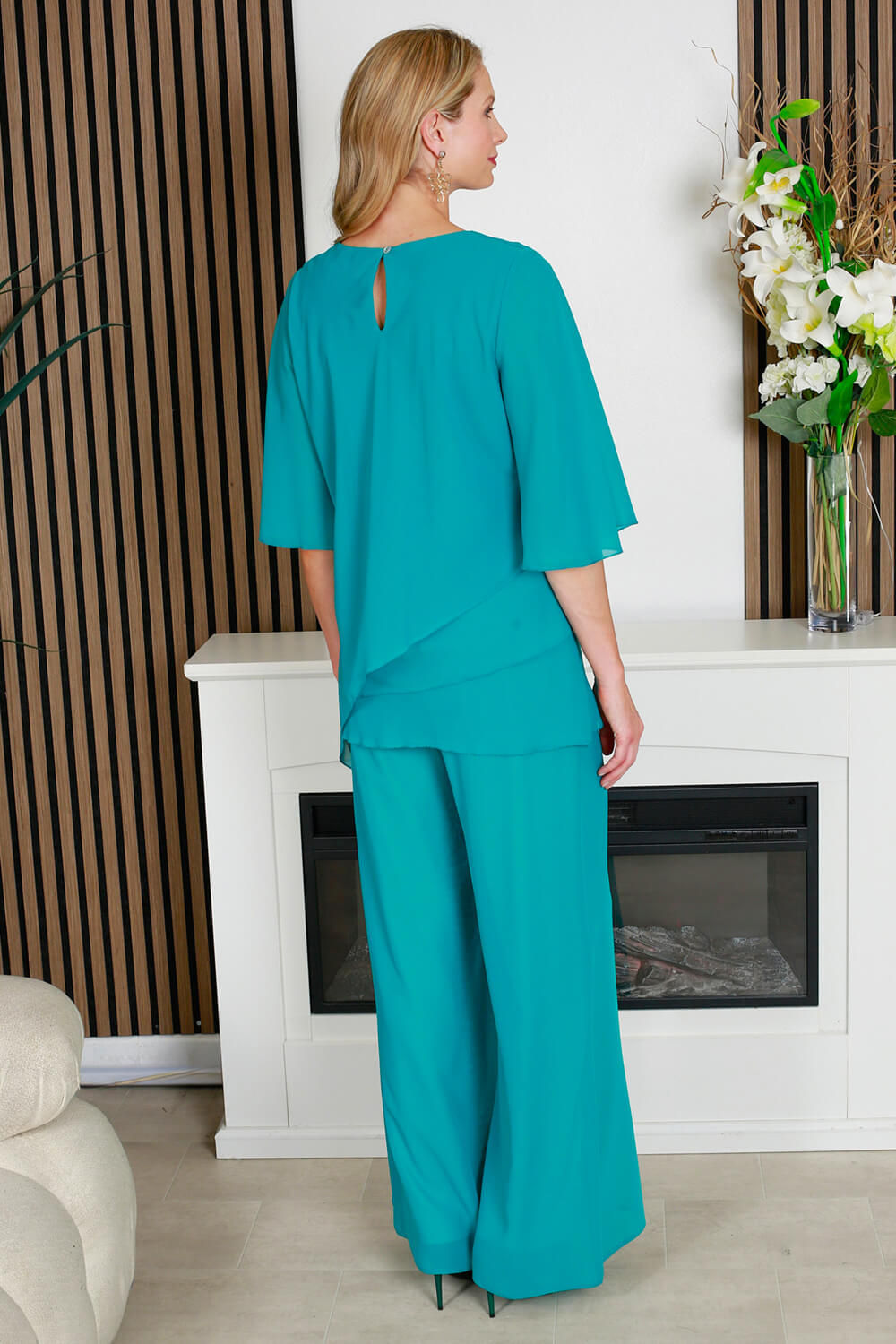 Jade Julianna Chiffon Trousers, Image 4 of 3