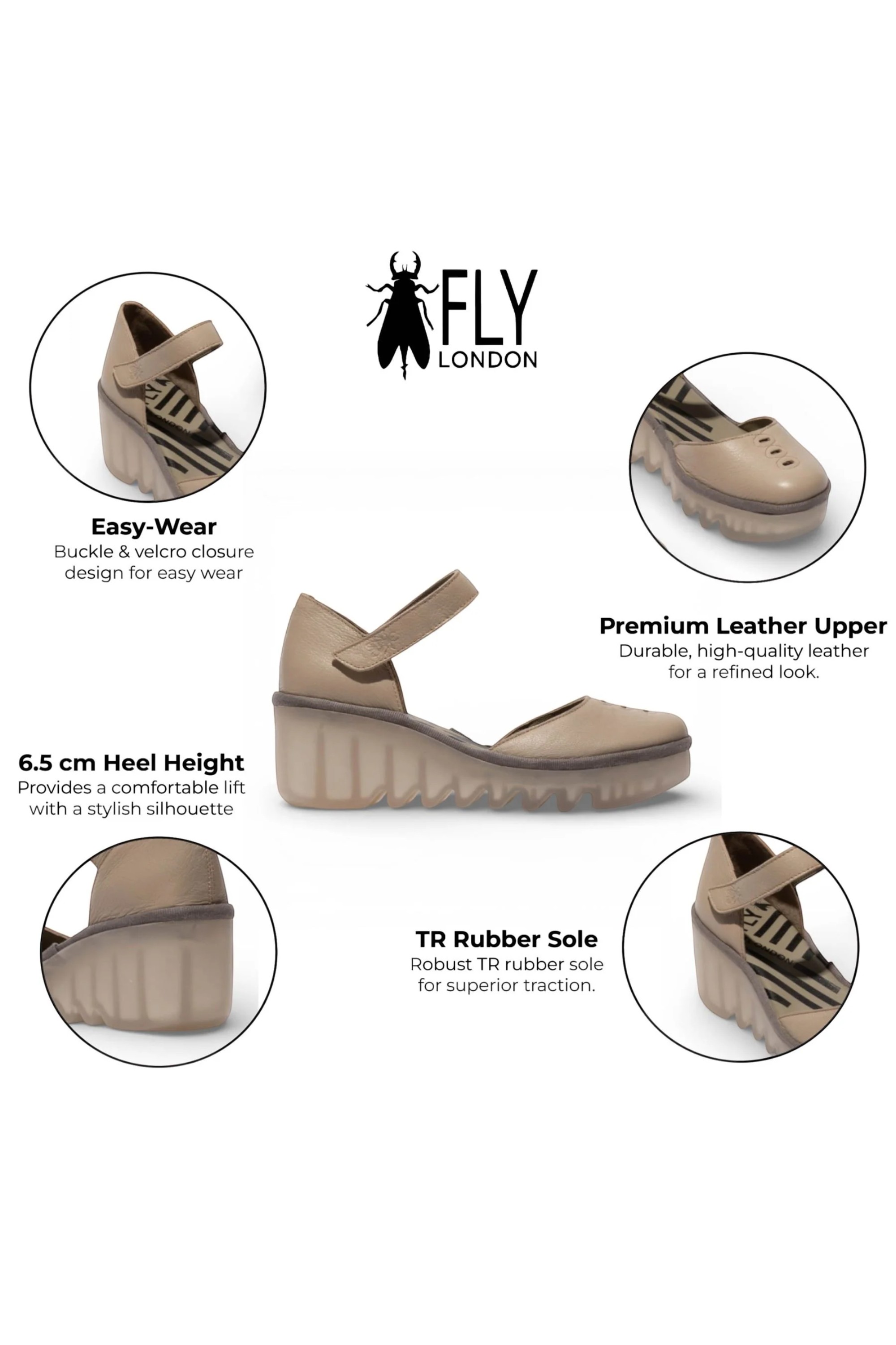 Grey Womens Durable Wedge Sandals-BISO305FLY, Image 3 of 5