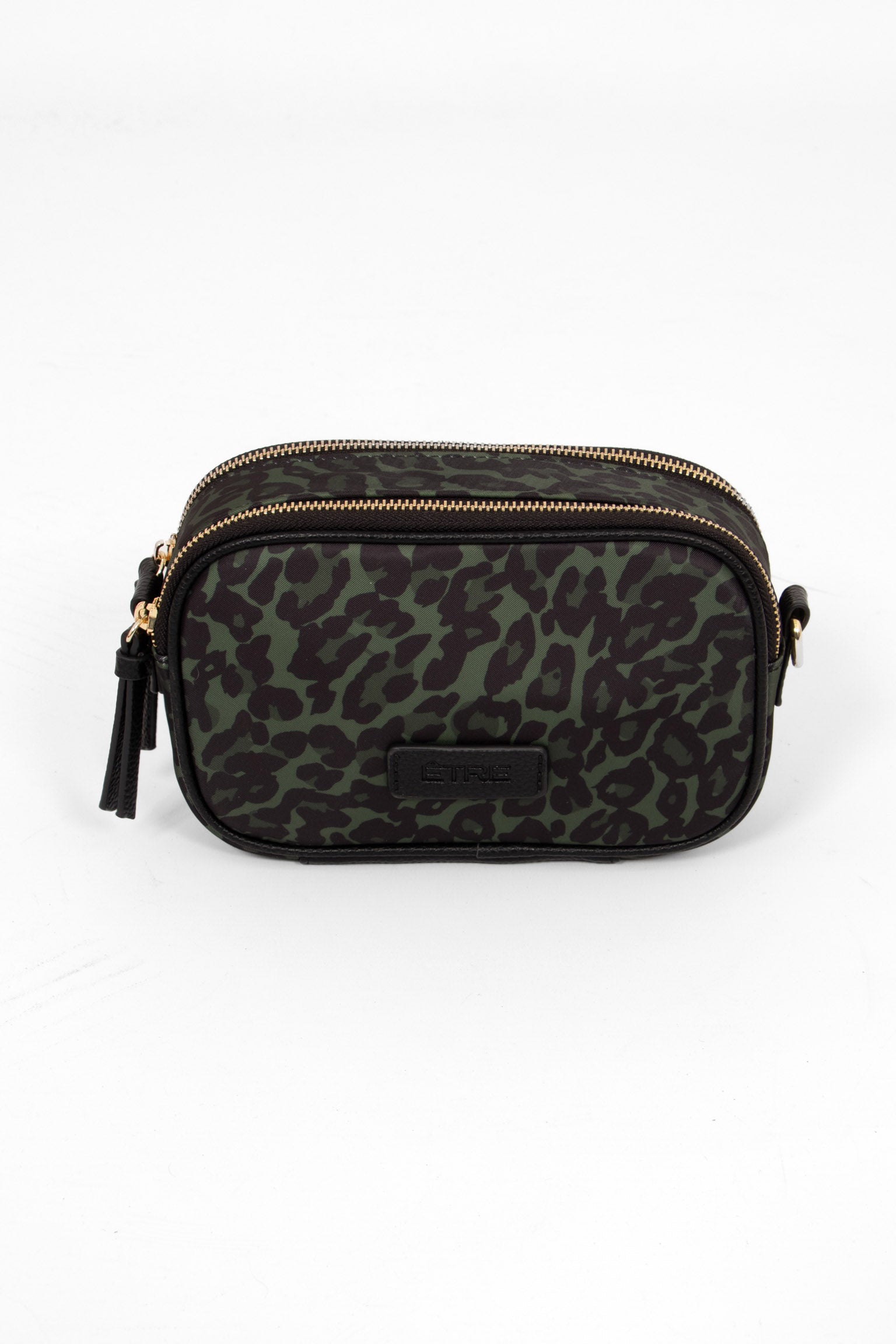 Green Leopard Crossbody Camera Bag