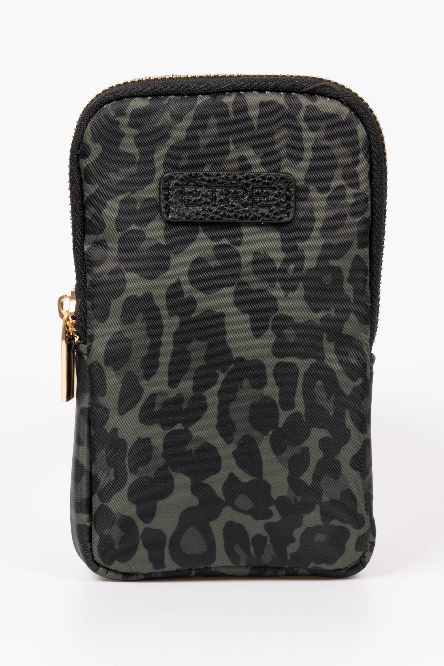 Khaki Etre Khaki Leopard Print Glasses Case, Image 1 of 3