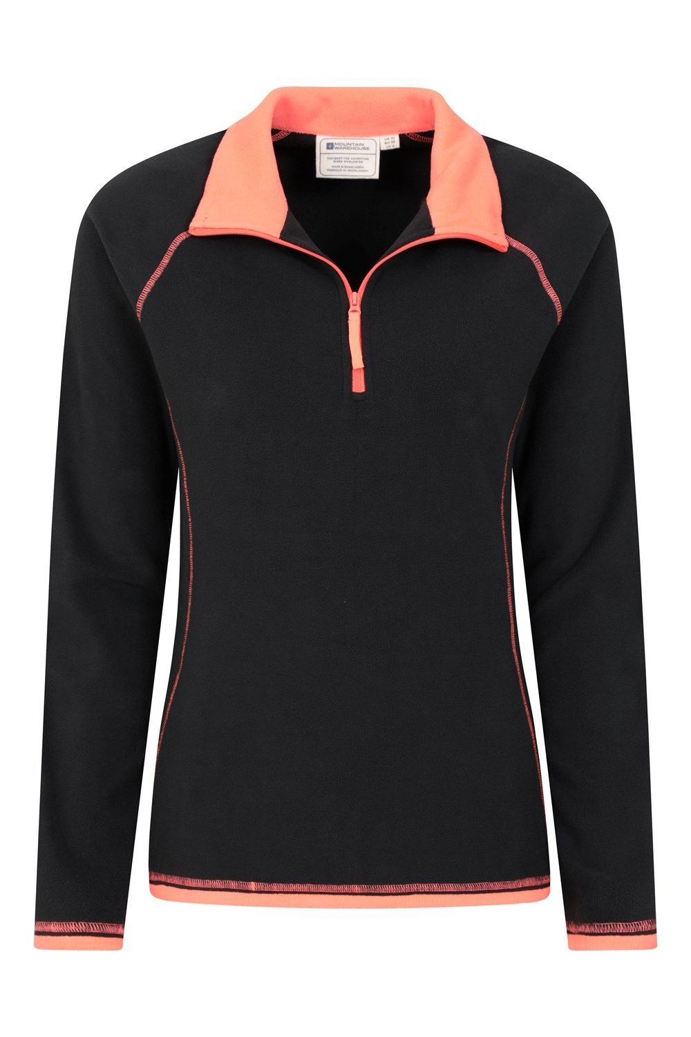 Black Montana Half Zip Fleece Top, Image 3 of 5