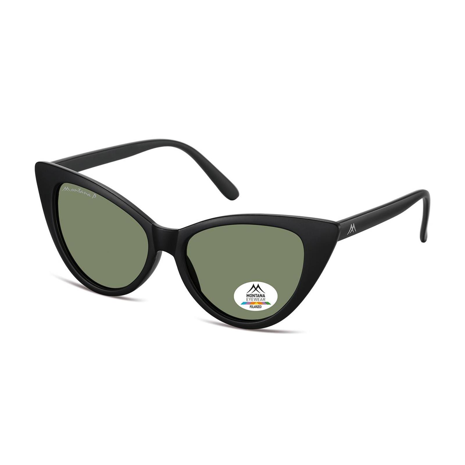 Black Cat Eye Matte Black Green Polarized MP71, Image 2 of 3