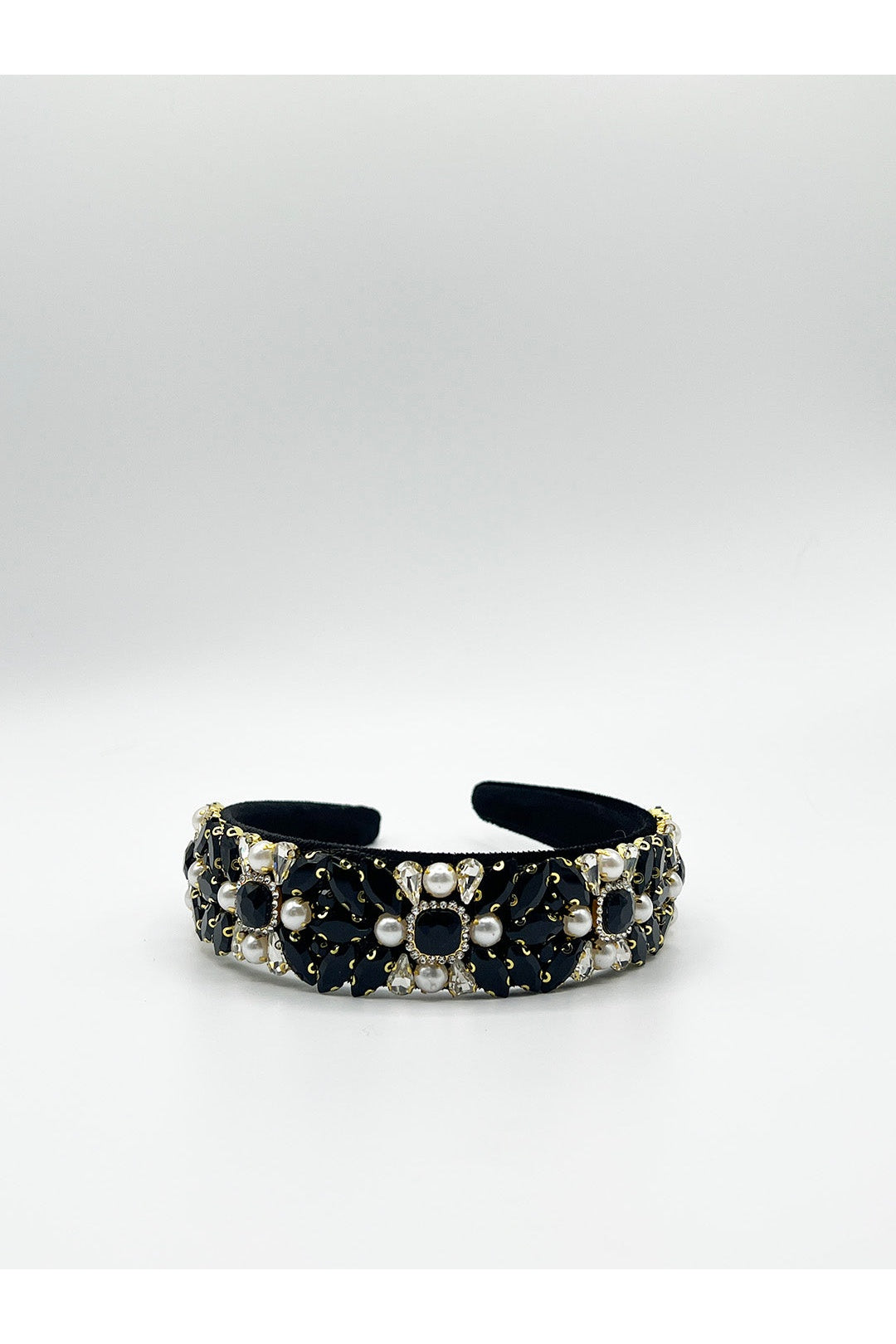 Black SVNX Black Embellished Crystal Headband, Image 2 of 5