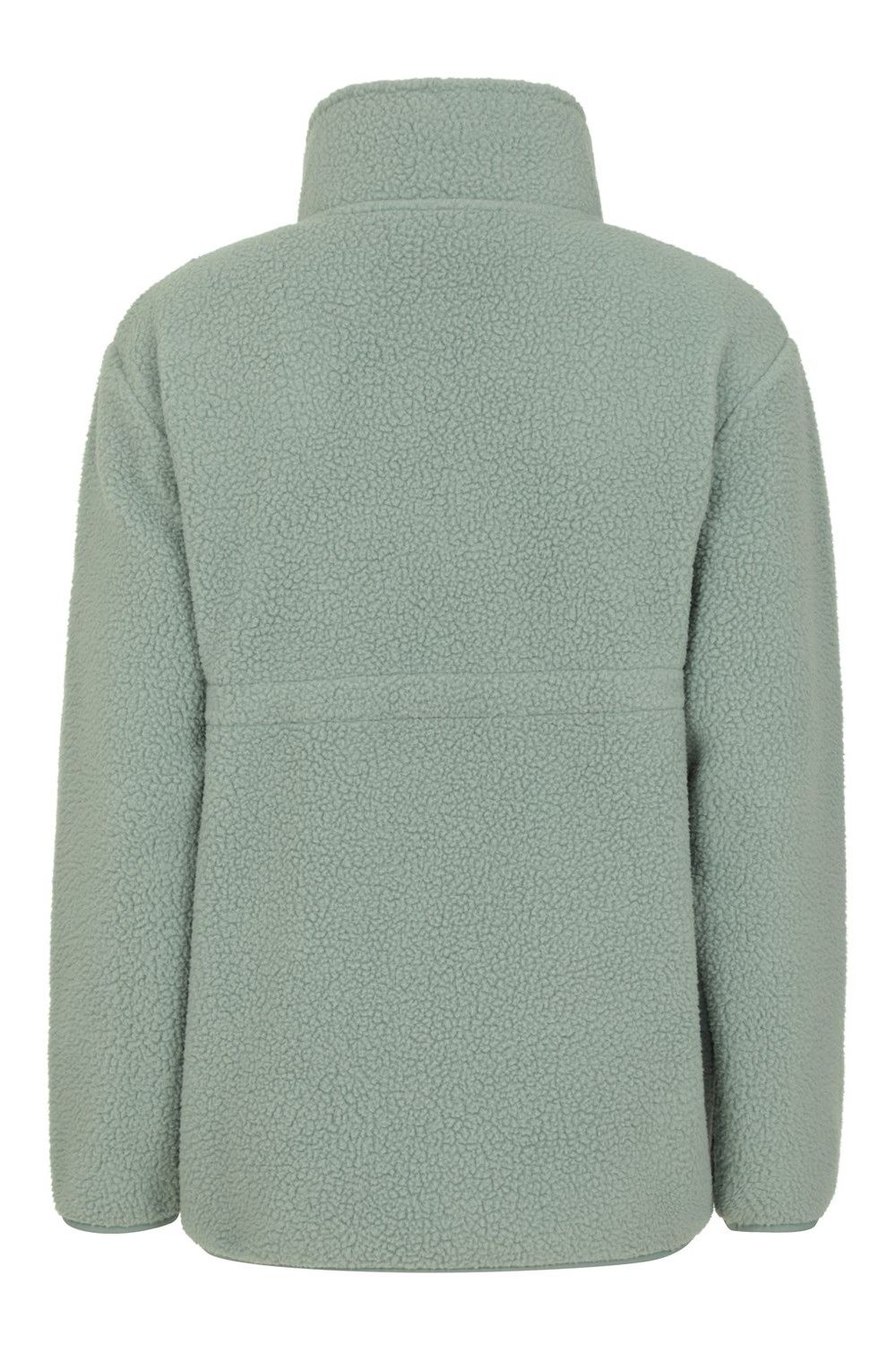 Khaki Cosy Sherpa Half Zip Maternity Fleece Top, Image 2 of 6