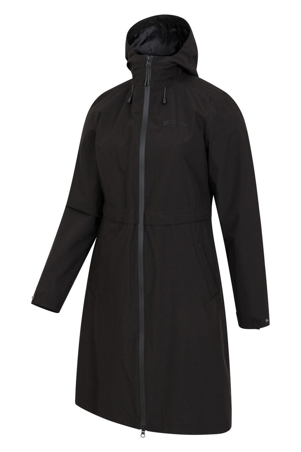 Black Hilltop Extra Long Waterproof Jacket, Image 3 of 4