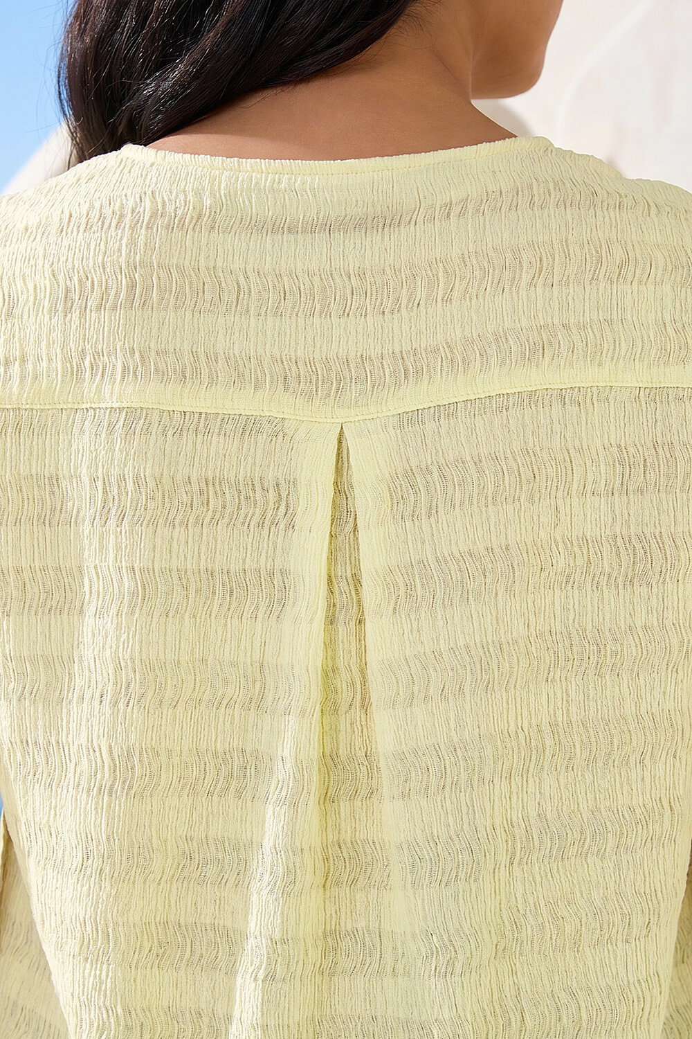 Lemon Curve Stripe Textured Vest Top, Image 5 of 4