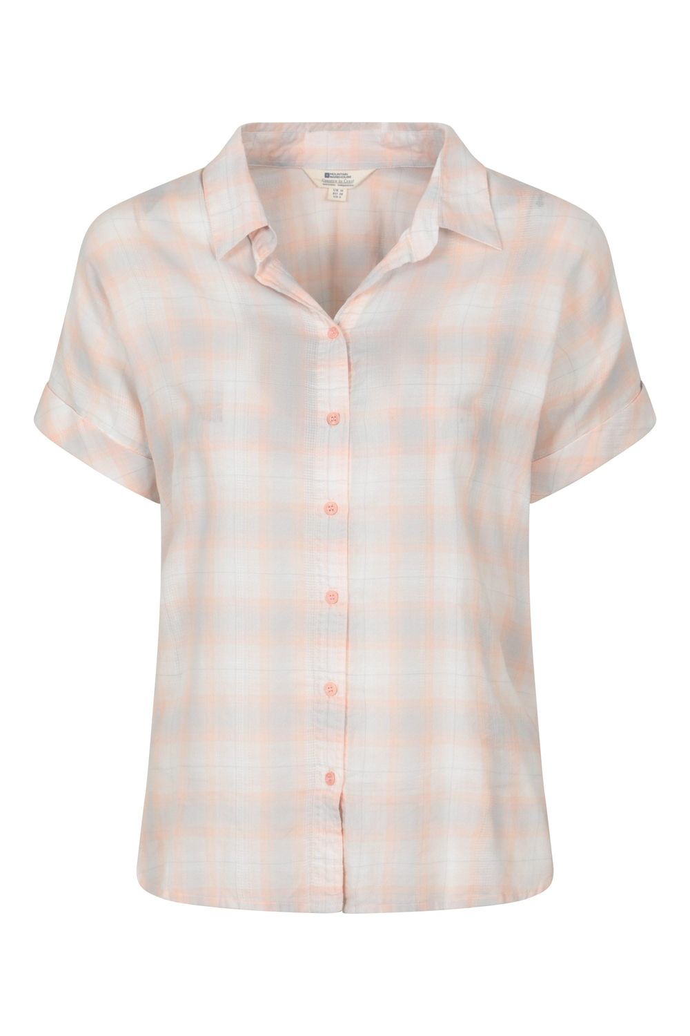 Light Pink Palm Checked Relaxed Fit Shirt, Image 1 of 3
