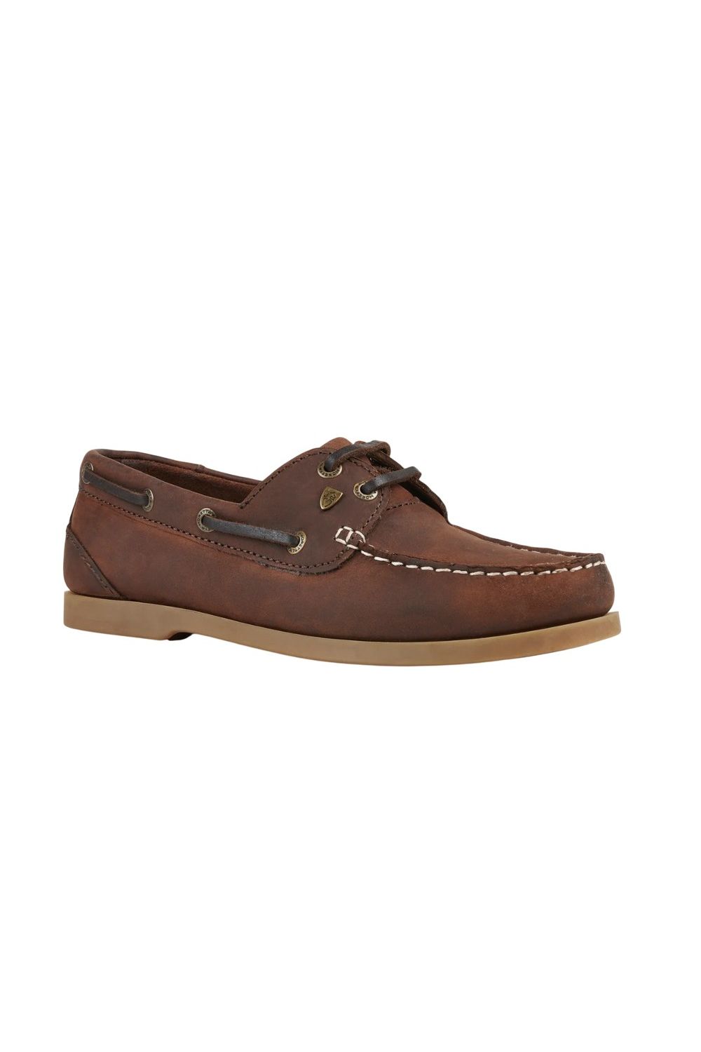 Brown Avisa Leather Boat Shoes, Image 1 of 2