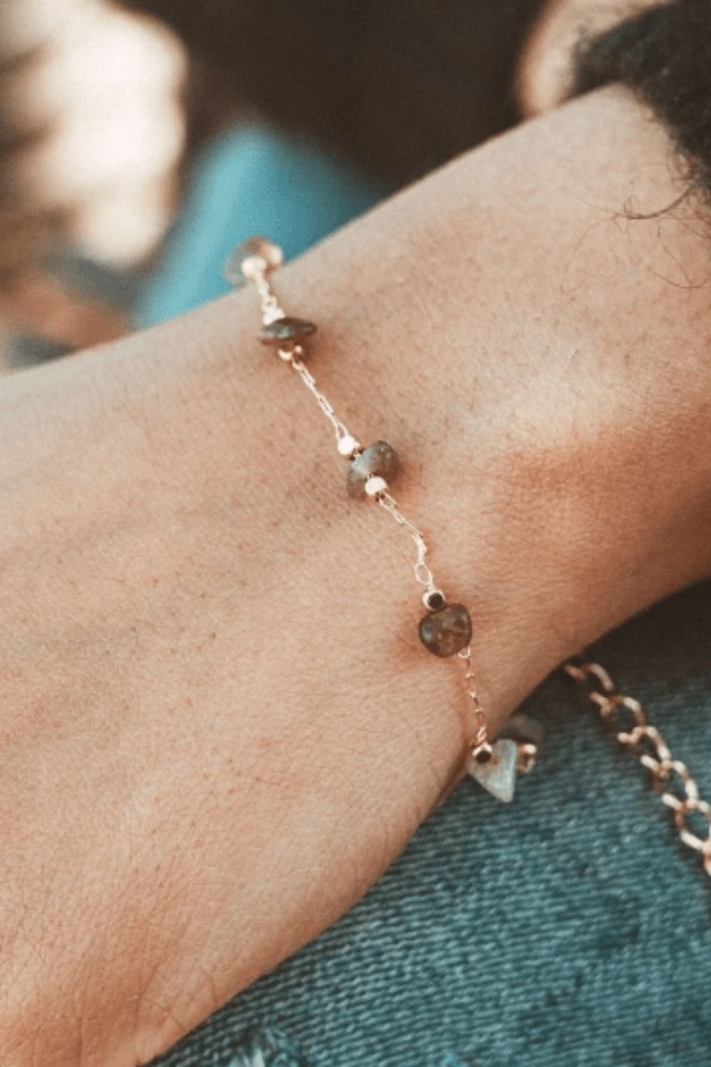 Green Crystal Quartz Minimalist Healing Bracelet, Image 1 of 1