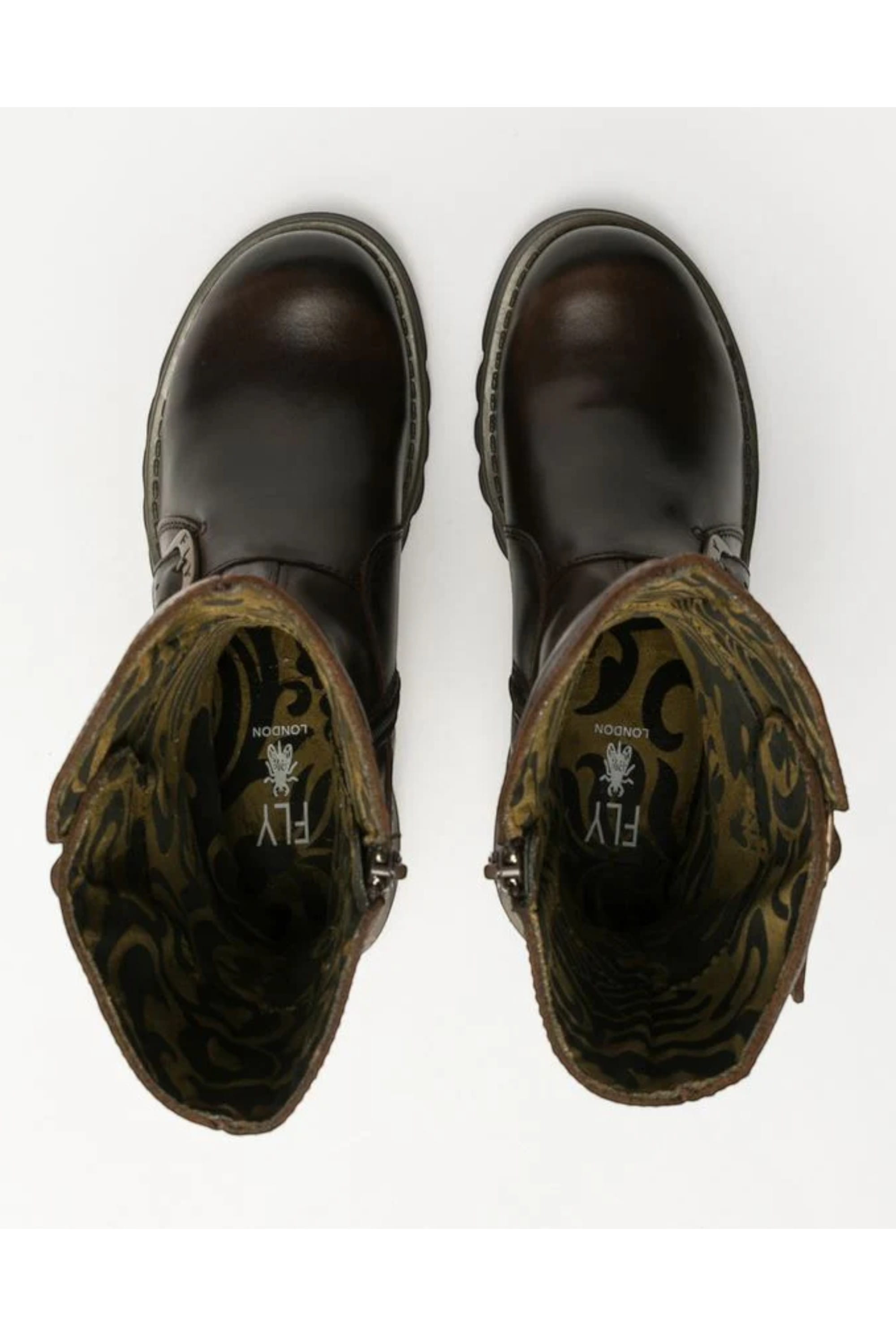 Brown Womens Mid-Calf Platform Boots-MES2913, Image 5 of 8