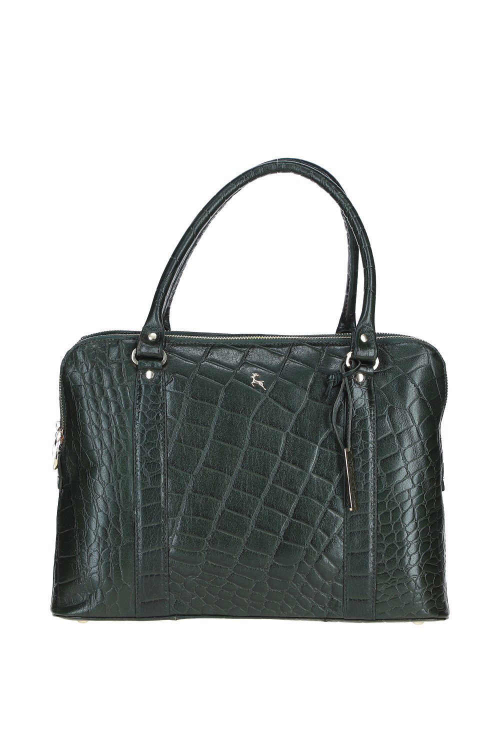 Green Ashwood Leather Green Three Section Large Veggie Tanned Leather Bag, Image 1 of 4