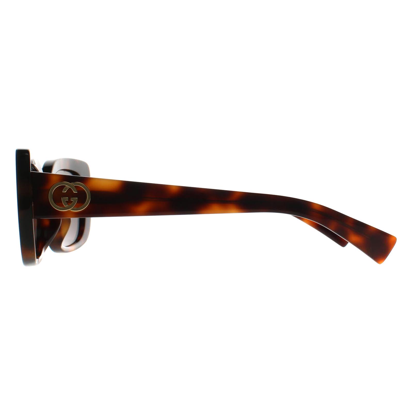 Brown Gucci Brown Rectangle Havana Grey GG1979SK, Image 3 of 3