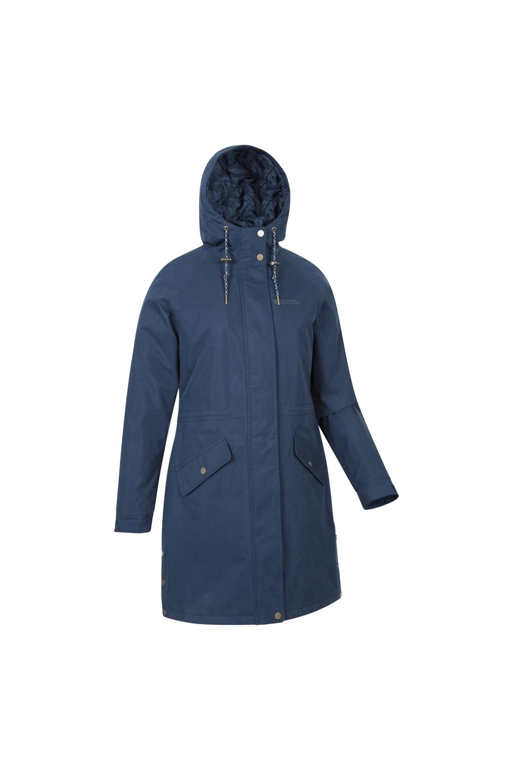 Navy Polperro Lightweight Padded Waterproof Jacket, Image 3 of 4