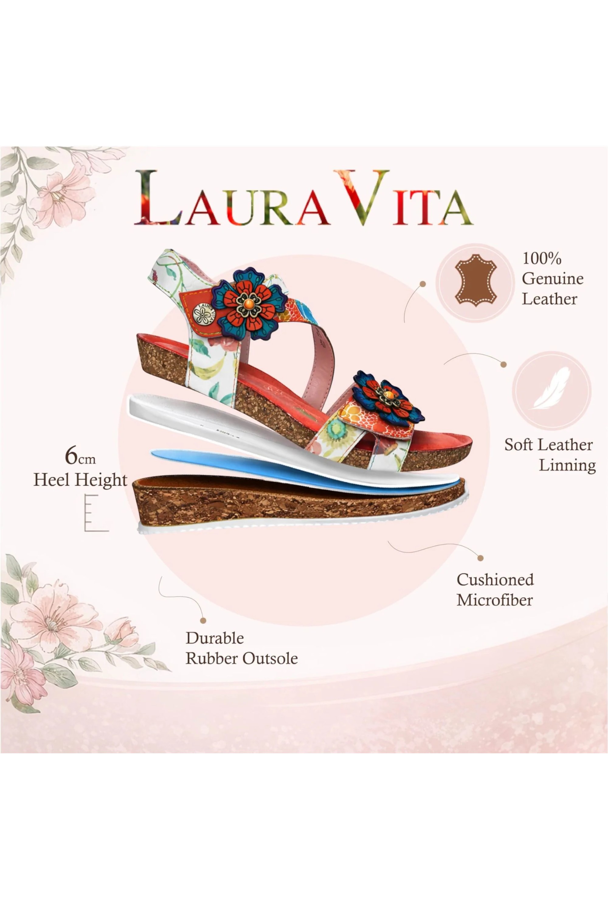 Orange Womens Cushioned Wedge Sandals-BONITO-32, Image 3 of 7