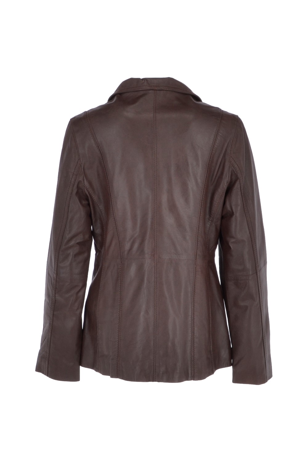 Brown Ashwood Leather Brown 'Angela' Leather Blazer Jacket, Image 3 of 4