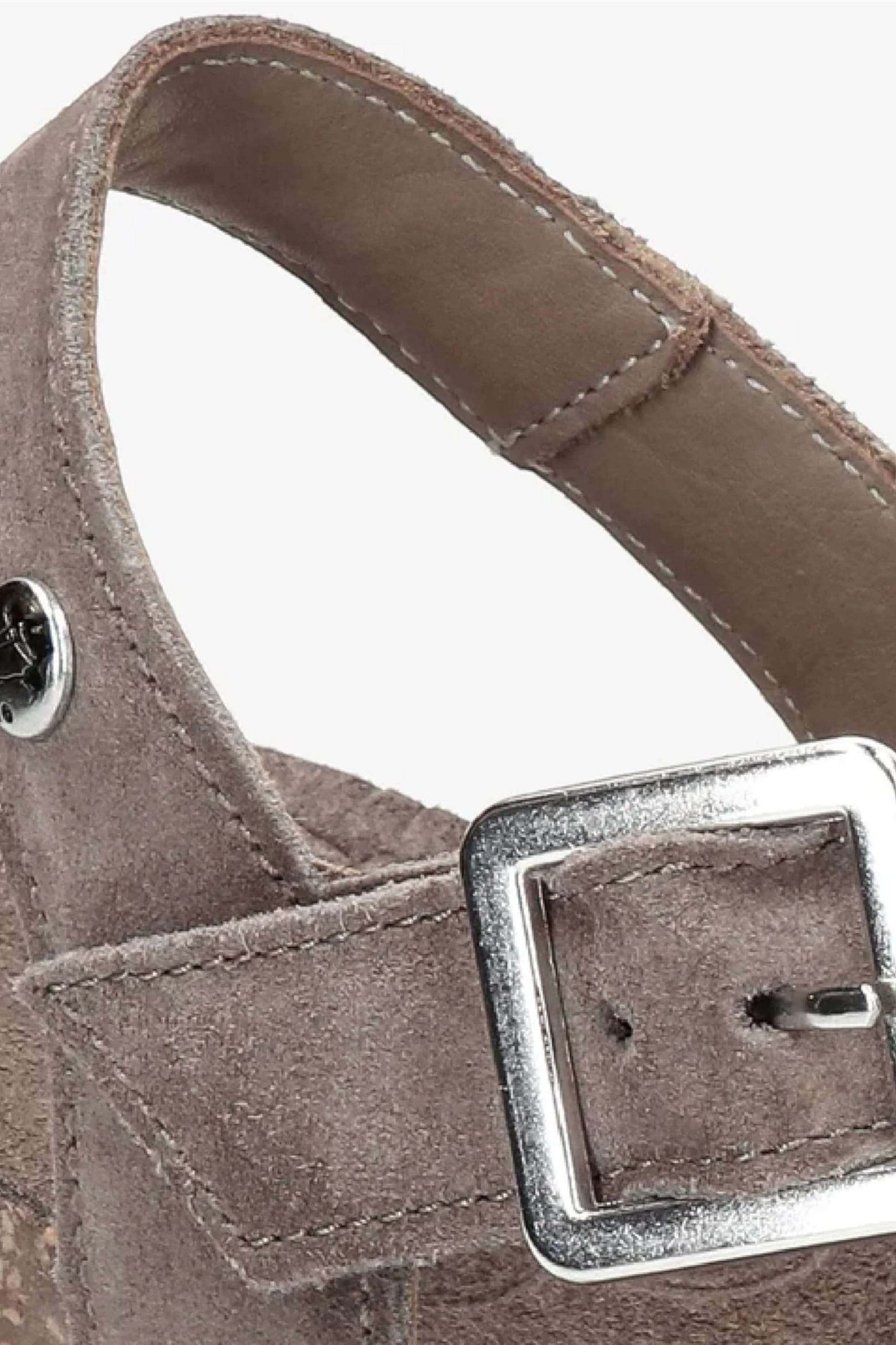Grey Womens Suede Wedge Sandals - Sasha B6, Image 8 of 8