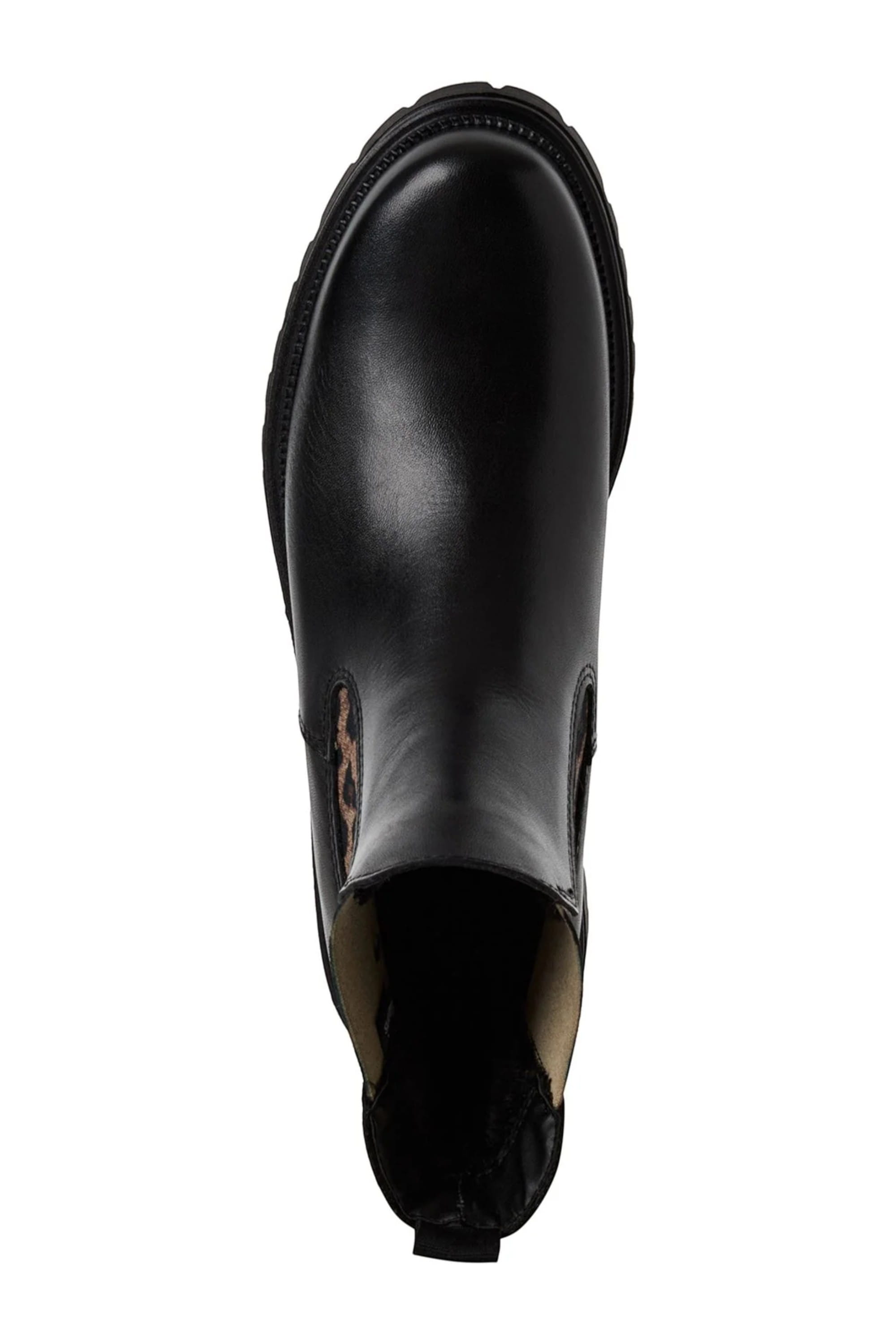 Black Tamaris Black Tamaris Black Leopard Chelsea Boots, Image 5 of 7
