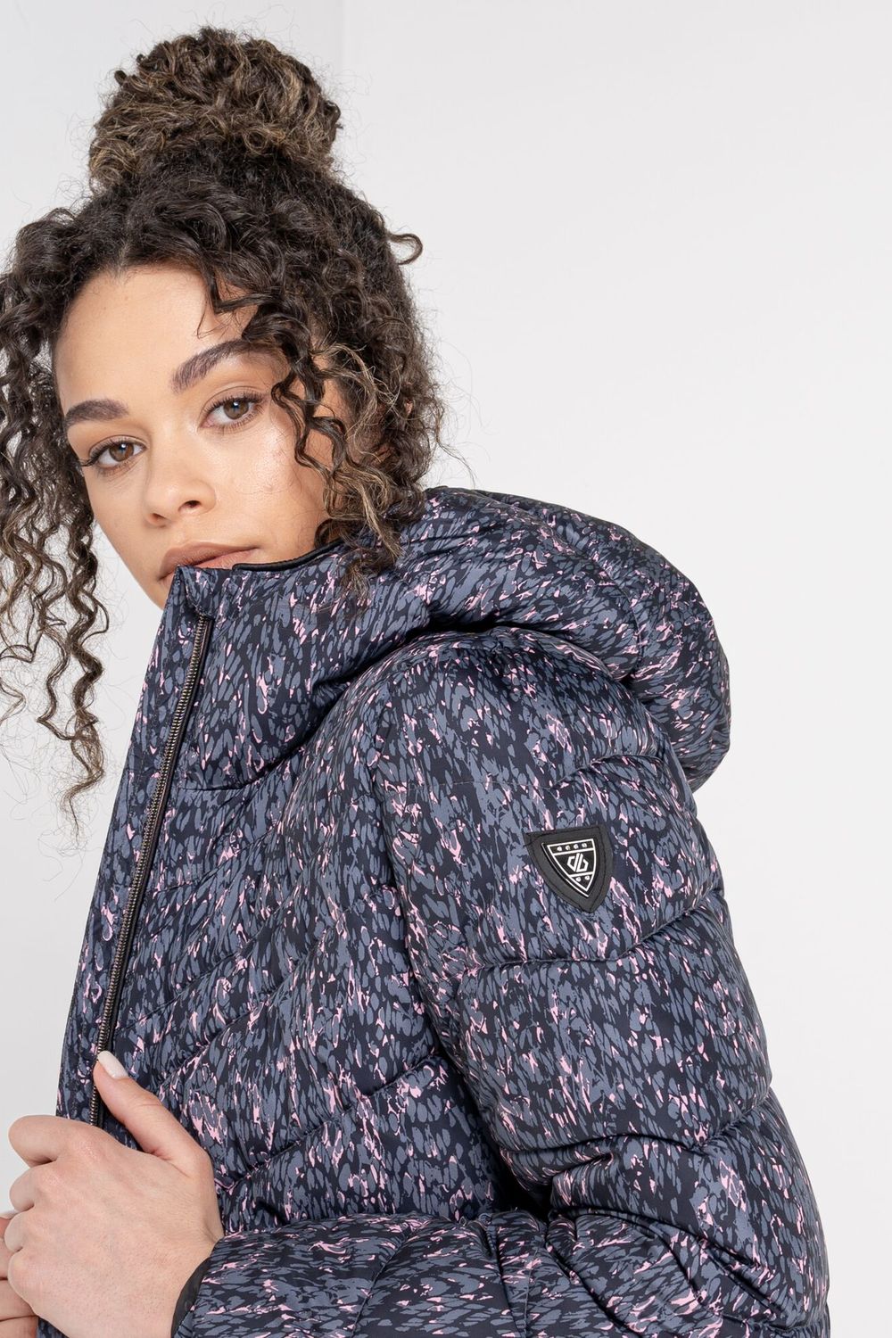 Light Pink Reputable Embellished Padded Jacket, Image 5 of 8