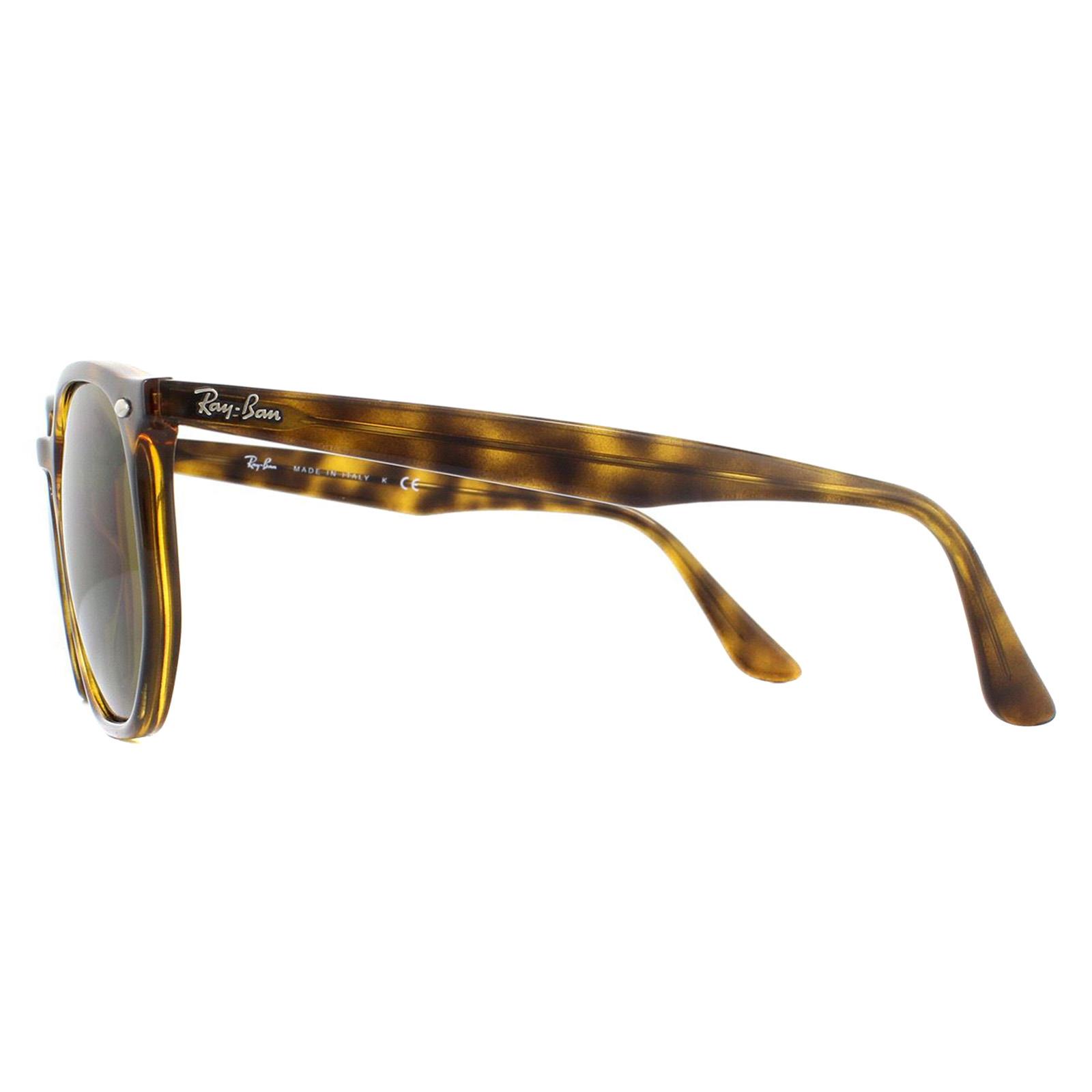 Brown Round Havana Brown B-15 RB4306 Sunglasses, Image 3 of 6
