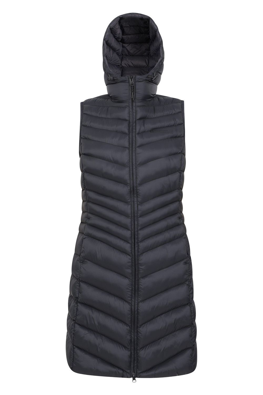 Black Florence Padded Long Gilet, Image 1 of 5