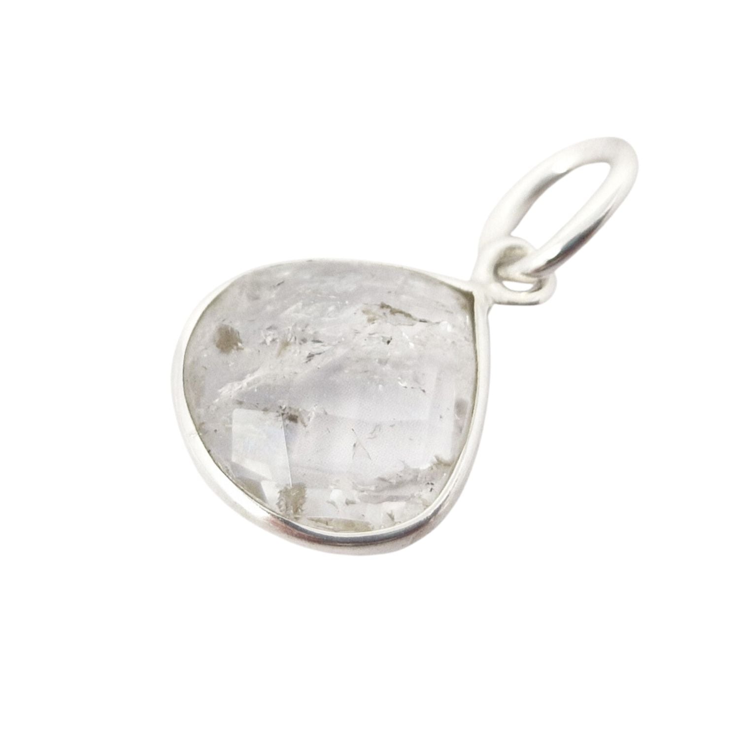 Silver Sterling Silver Herkimer Diamond April Birthstone Pendant, Image 1 of 1