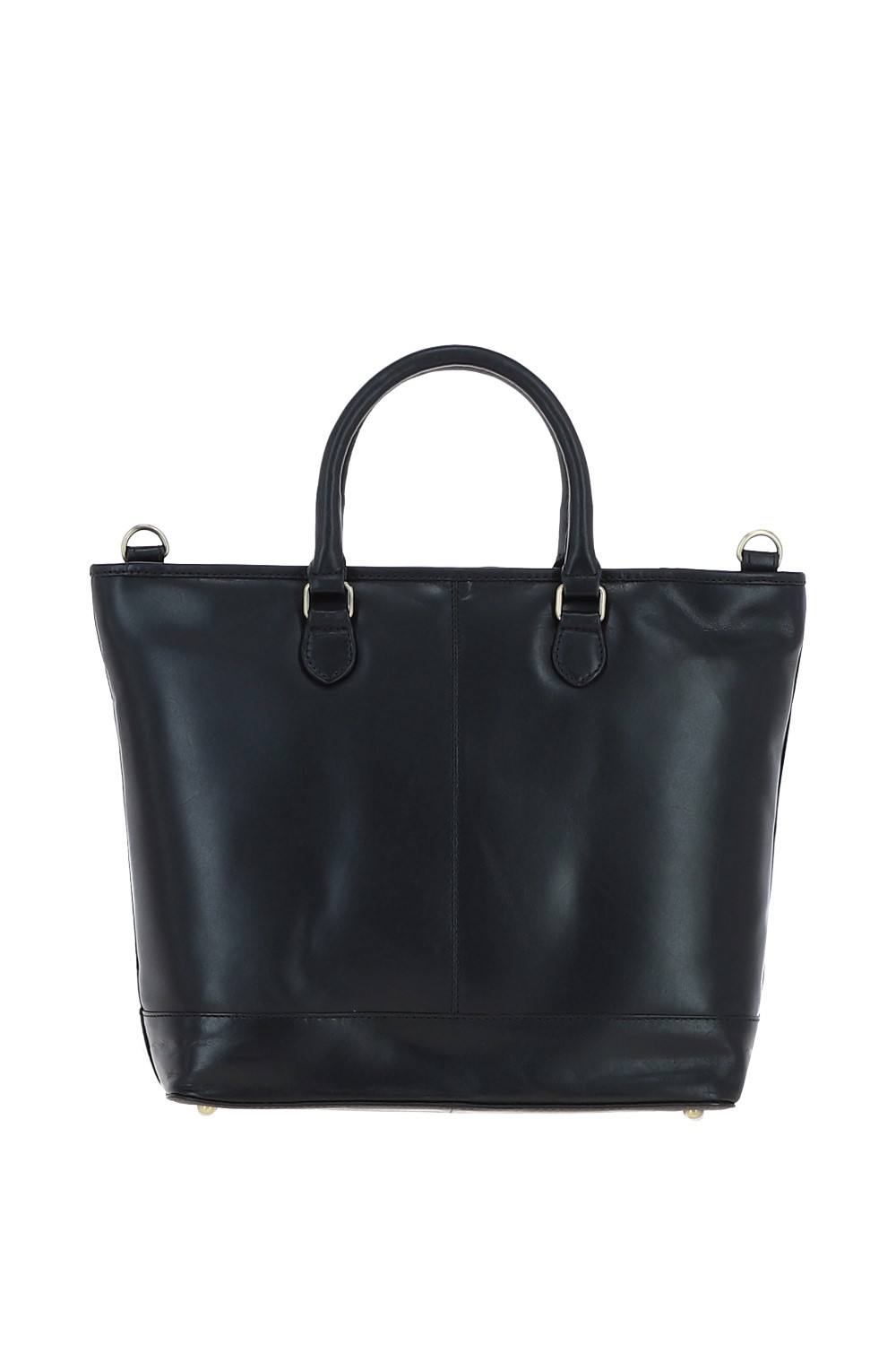 Black Large Real Leather Shopper Bag, Image 3 of 4
