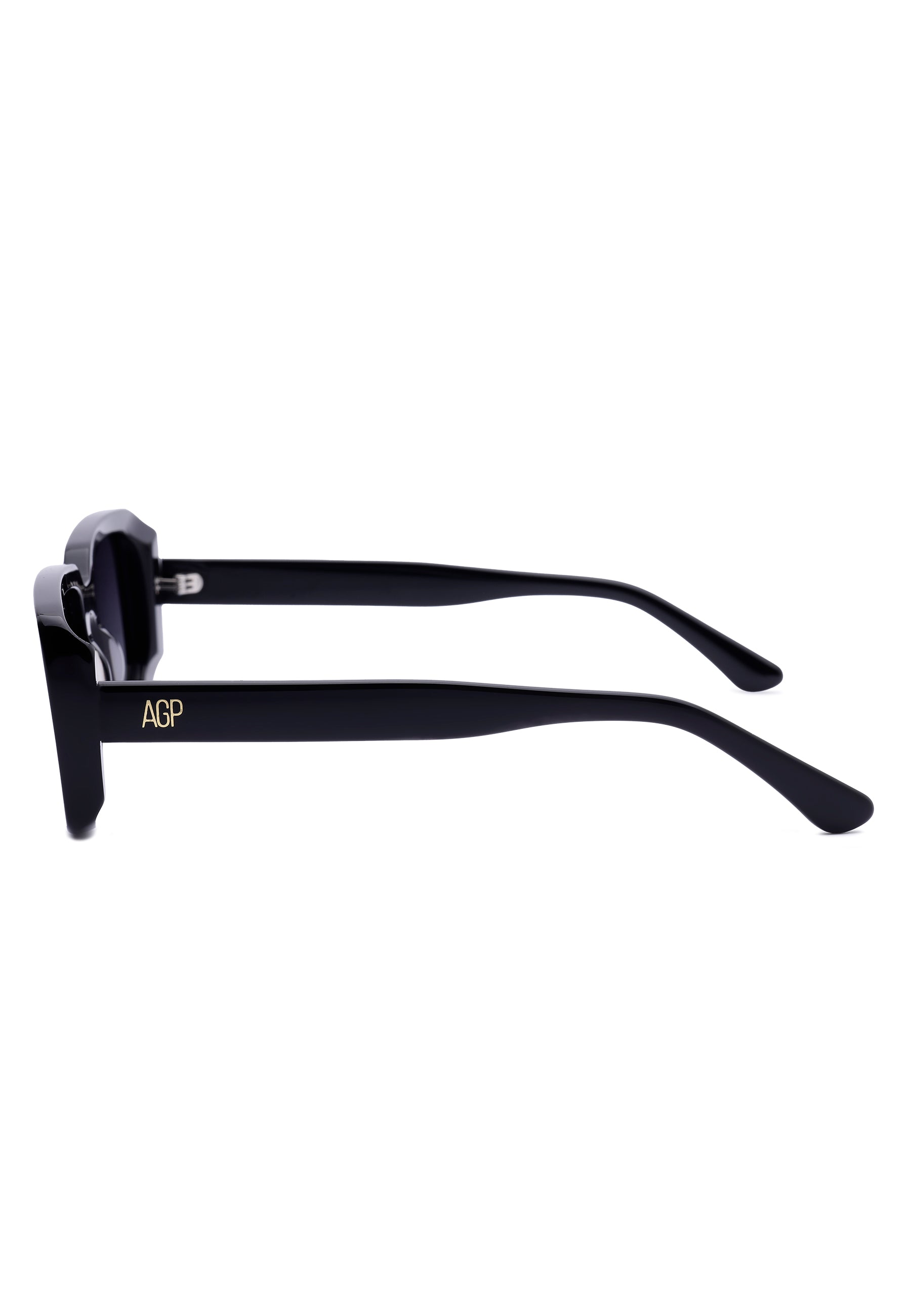 Black AVANT-GARDE PARIS Black Retro-Inspired Bold Rectangle Sunglasses, Image 3 of 7