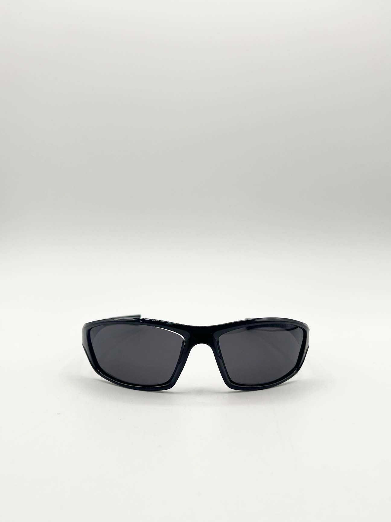 Black Outdoor Racer Sunglasses With Hard Case